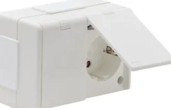 Stikkontakt Dobbel Ip44 Med Lokk-Gelia Outlet