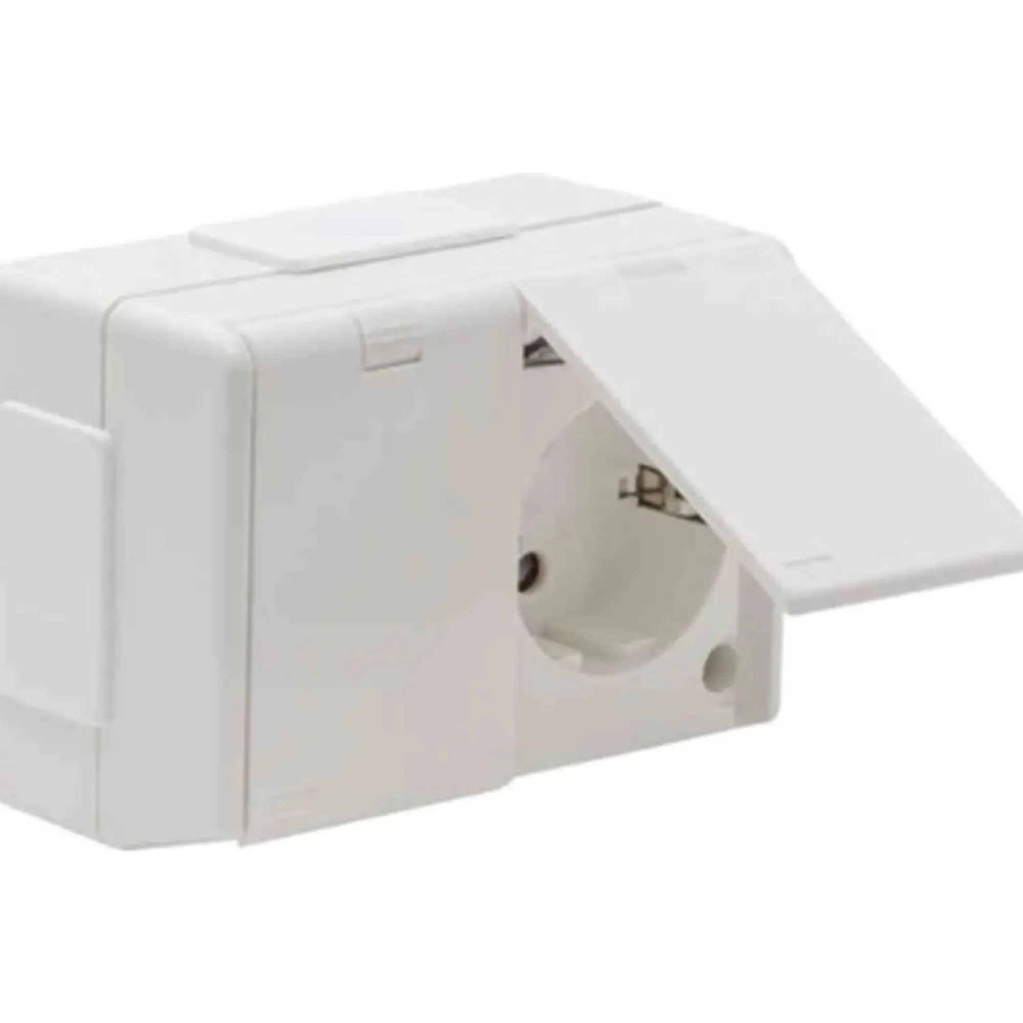 Stikkontakt Dobbel Ip44 Med Lokk-Gelia Outlet