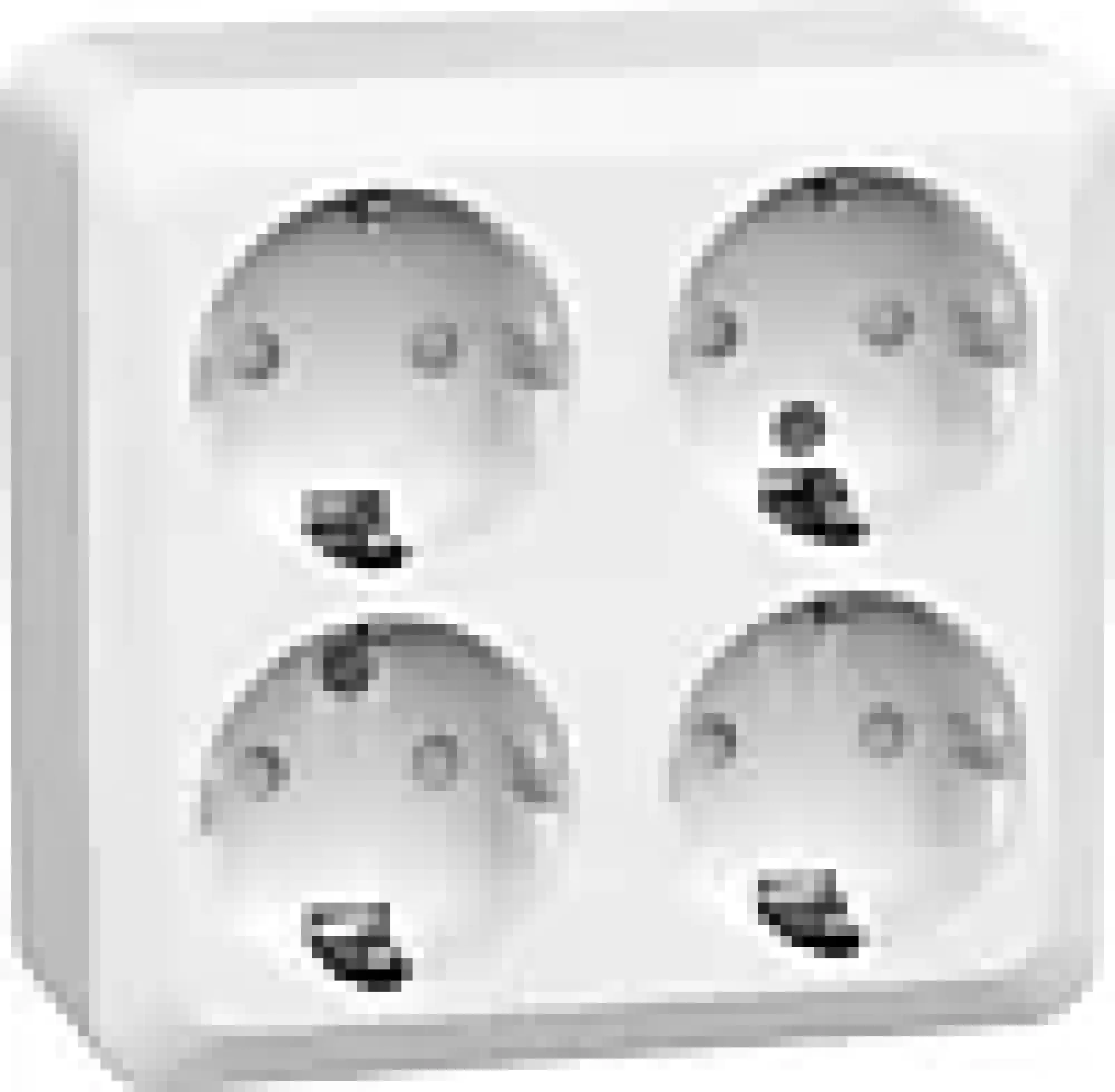 Stikkontakt 4-veis utenpåliggende Connect 2 Home med jord-Gelia Outlet