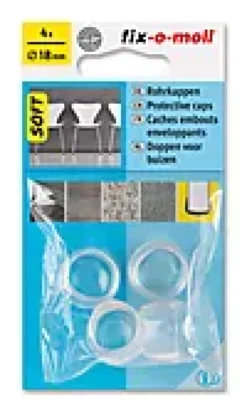 Stolbenhylse soft for glatte gulv og tepper transparent 18mm-Fix O Moll Discount