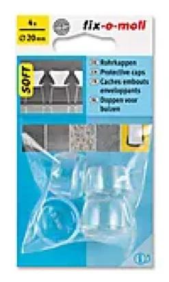 Stolbenhylse soft for glatte gulv og tepper transparent 20mm-Fix O Moll Sale