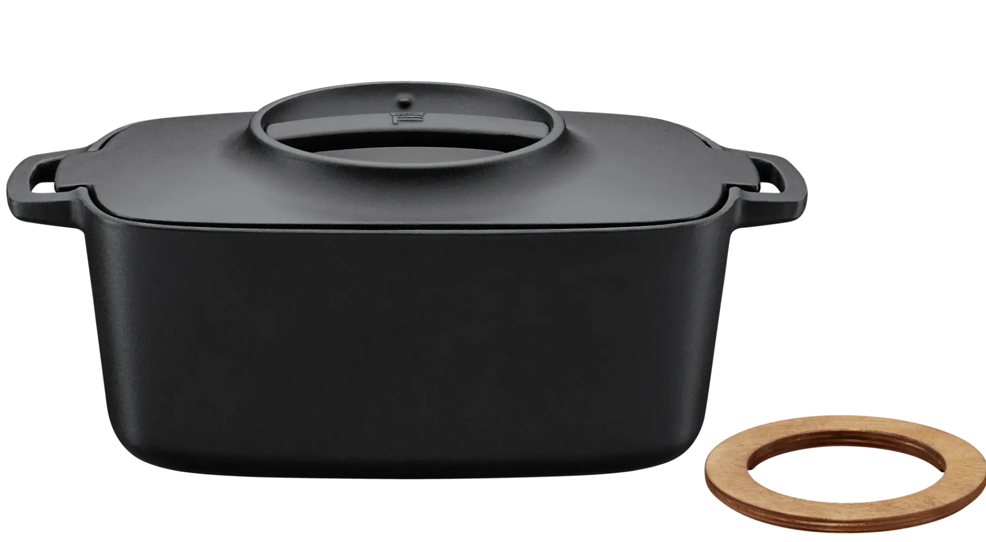 Støpejernsgryte oval med lokk Norden 5l-Fiskars Hot