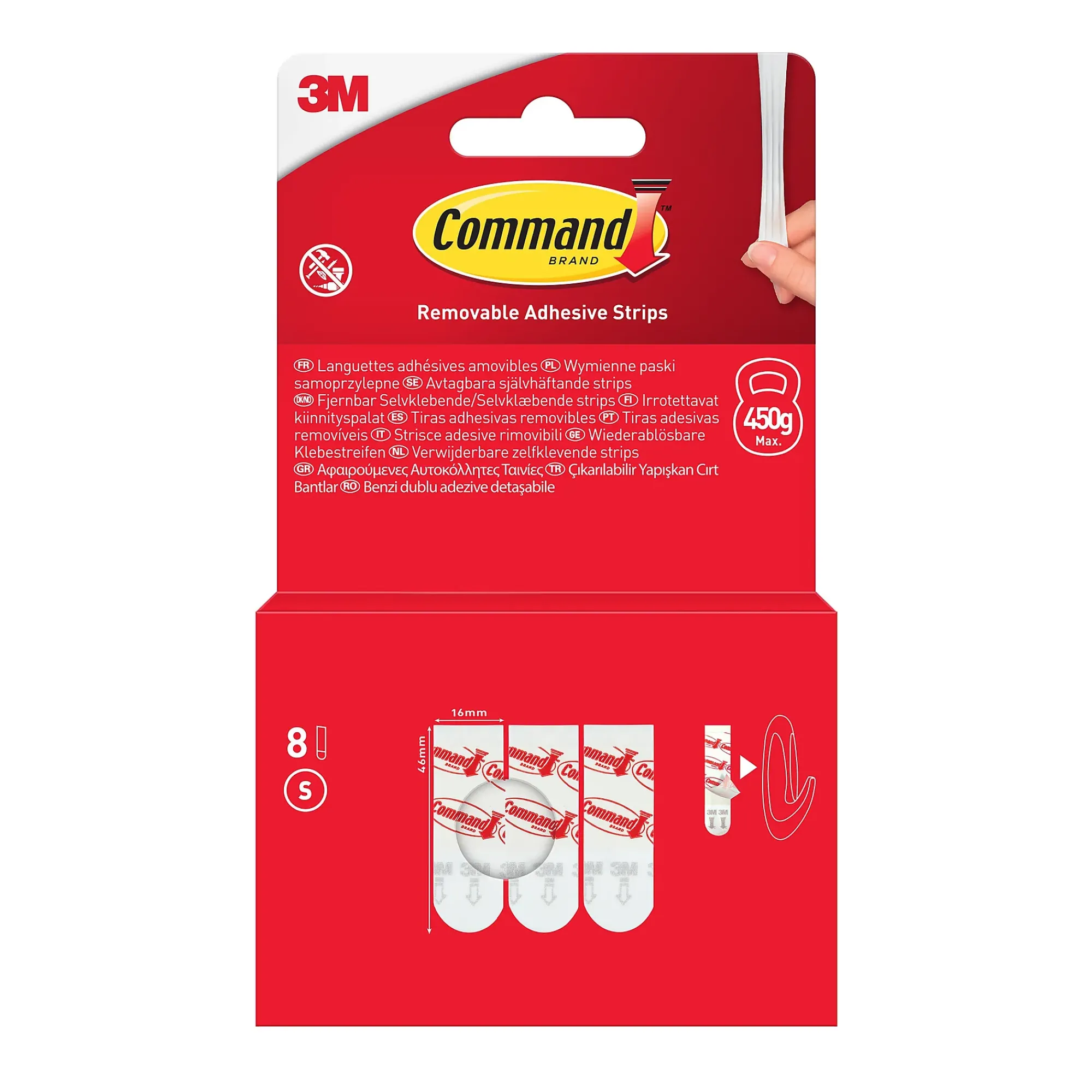 Strips for generell bruk liten 8 strips-Command Hot