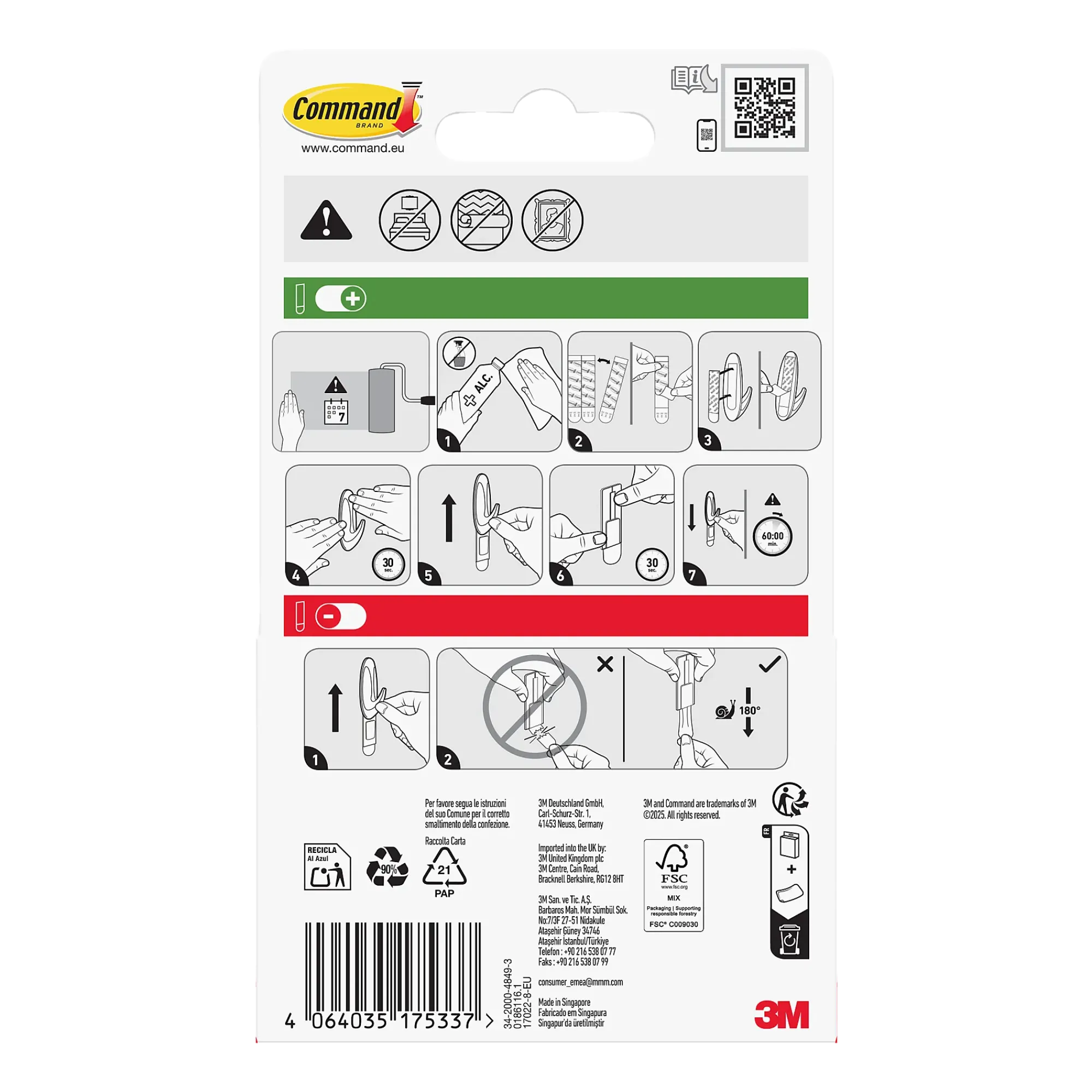 Strips for generell bruk liten 8 strips-Command Hot