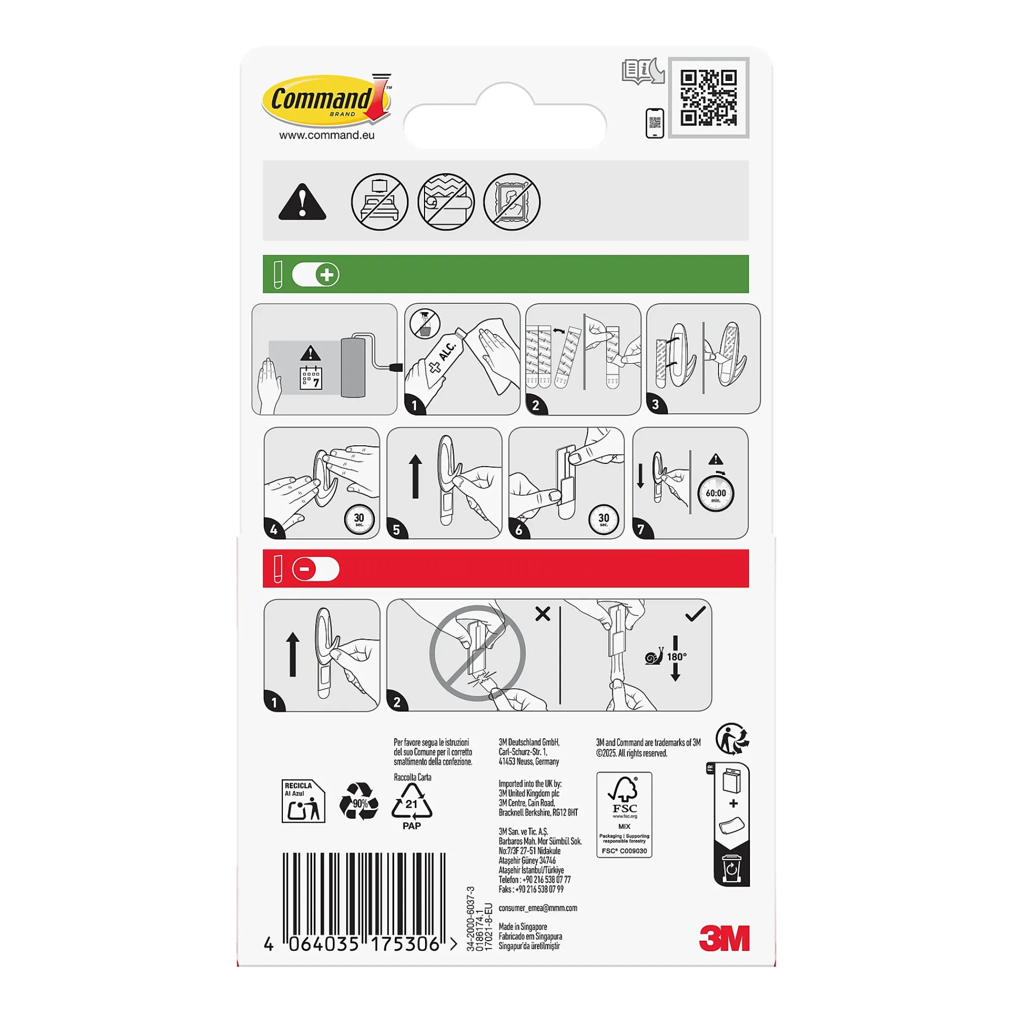 Strips for generell bruk medium 8 strips-Command Clearance