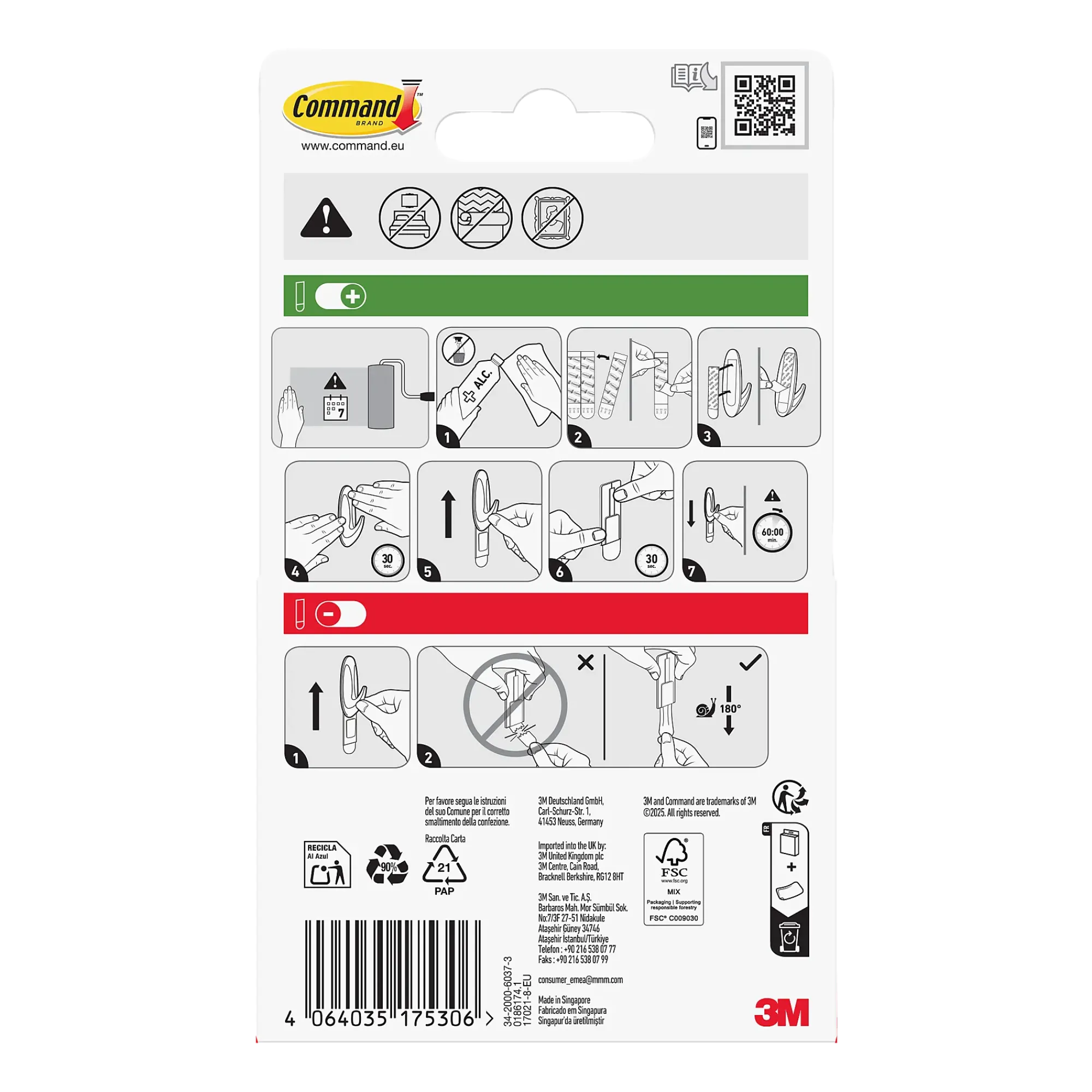 Strips for generell bruk medium 8 strips-Command Clearance