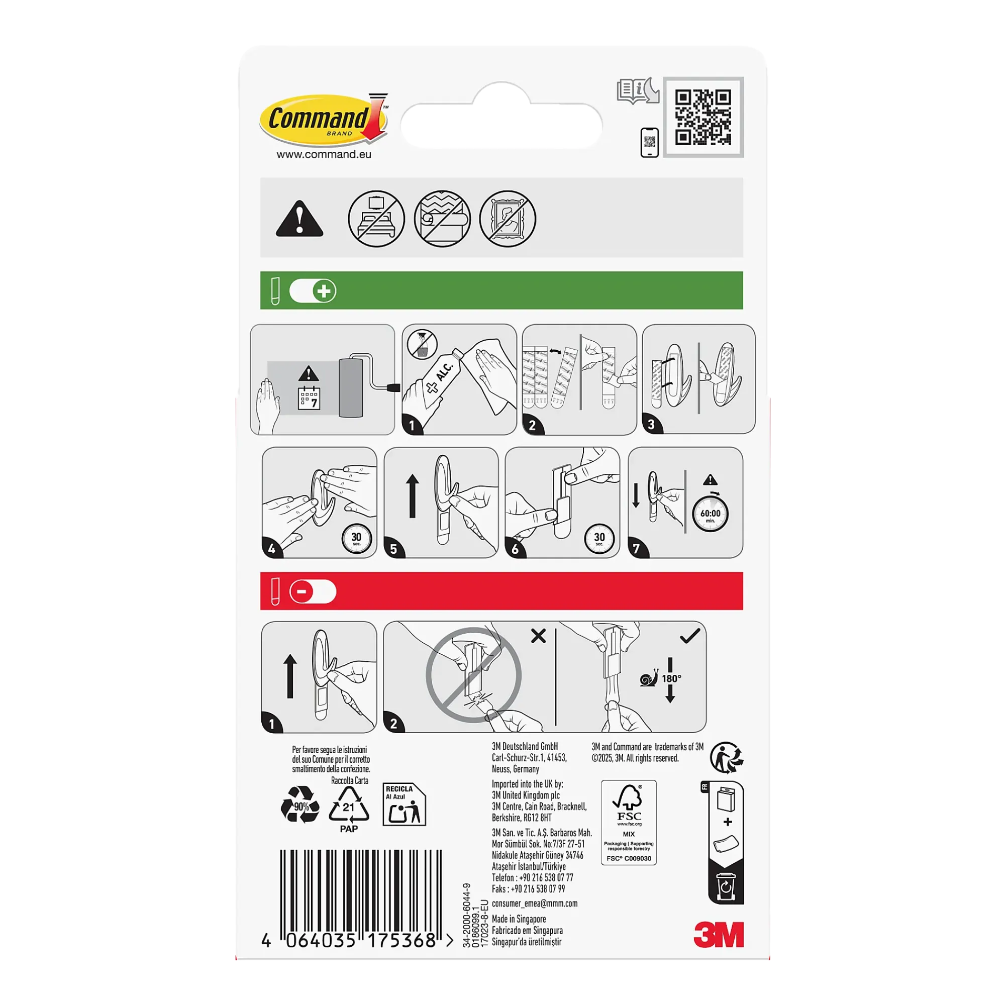 Strips for generell bruk stor 8 strips-Command Discount