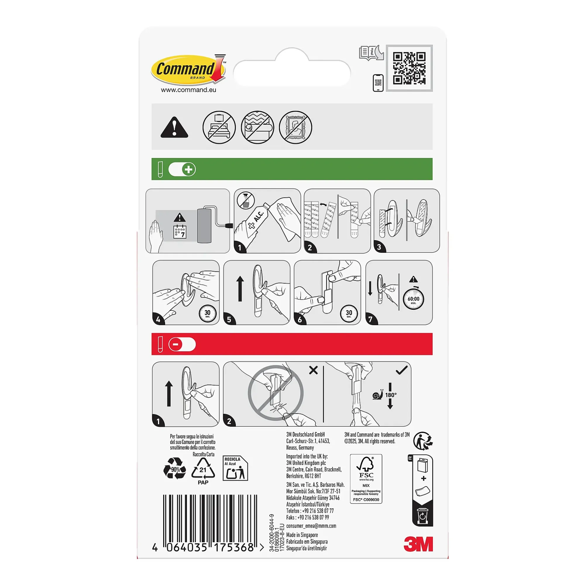 Strips for generell bruk stor 8 strips-Command Discount