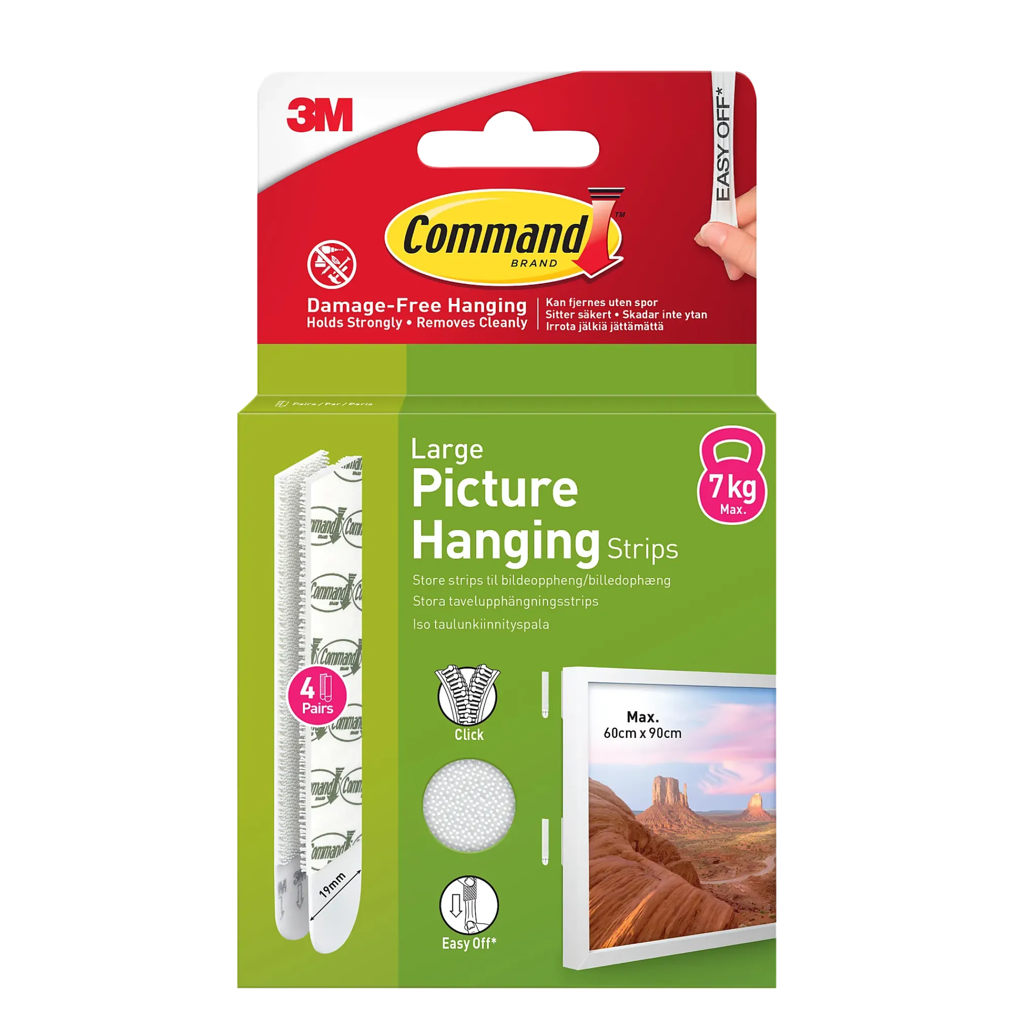 Strips for oppheng av bilder stor 4 par/8 strips-Command Best