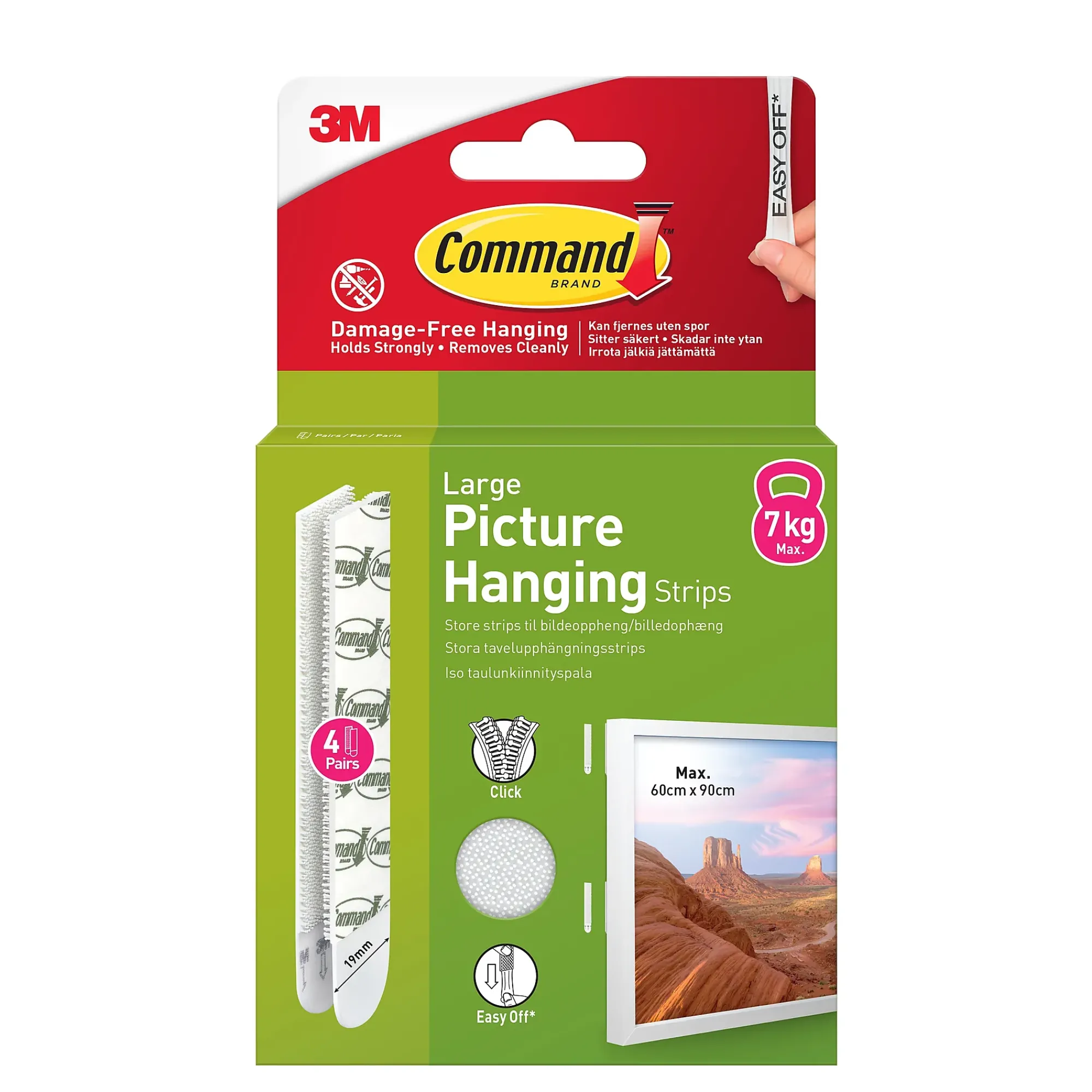 Strips for oppheng av bilder stor 4 par/8 strips-Command Best