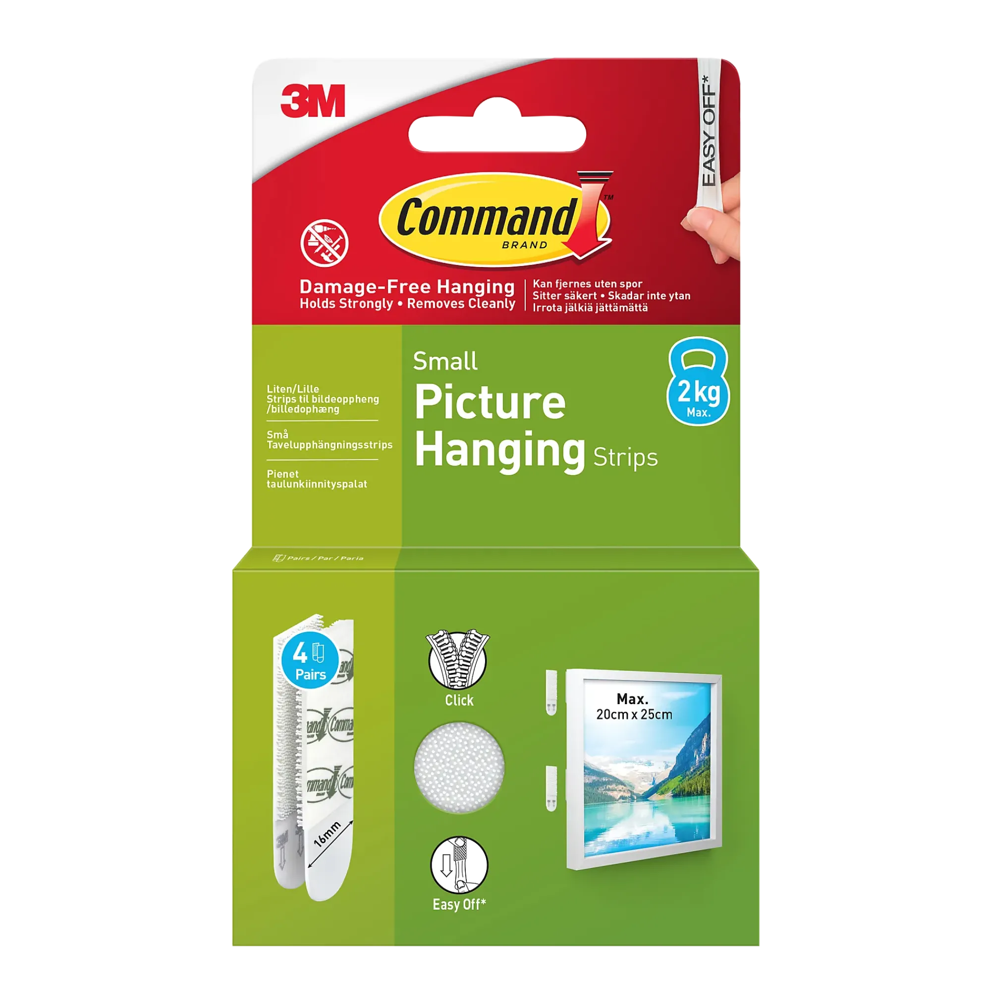 Strips for oppheng av bilder liten 4 par/8 strips-Command New