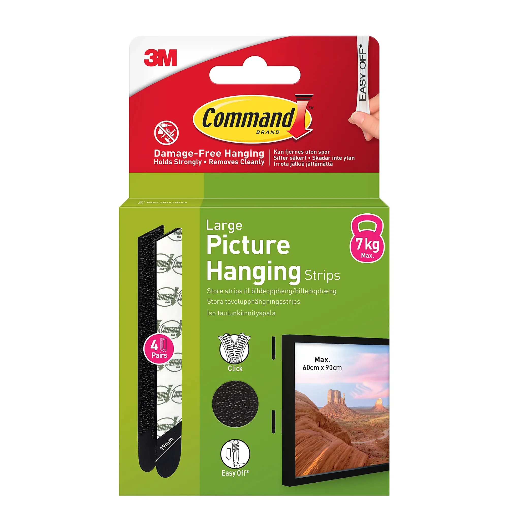 Strips for oppheng av bilder stor 4 par/8 strips-Command Best