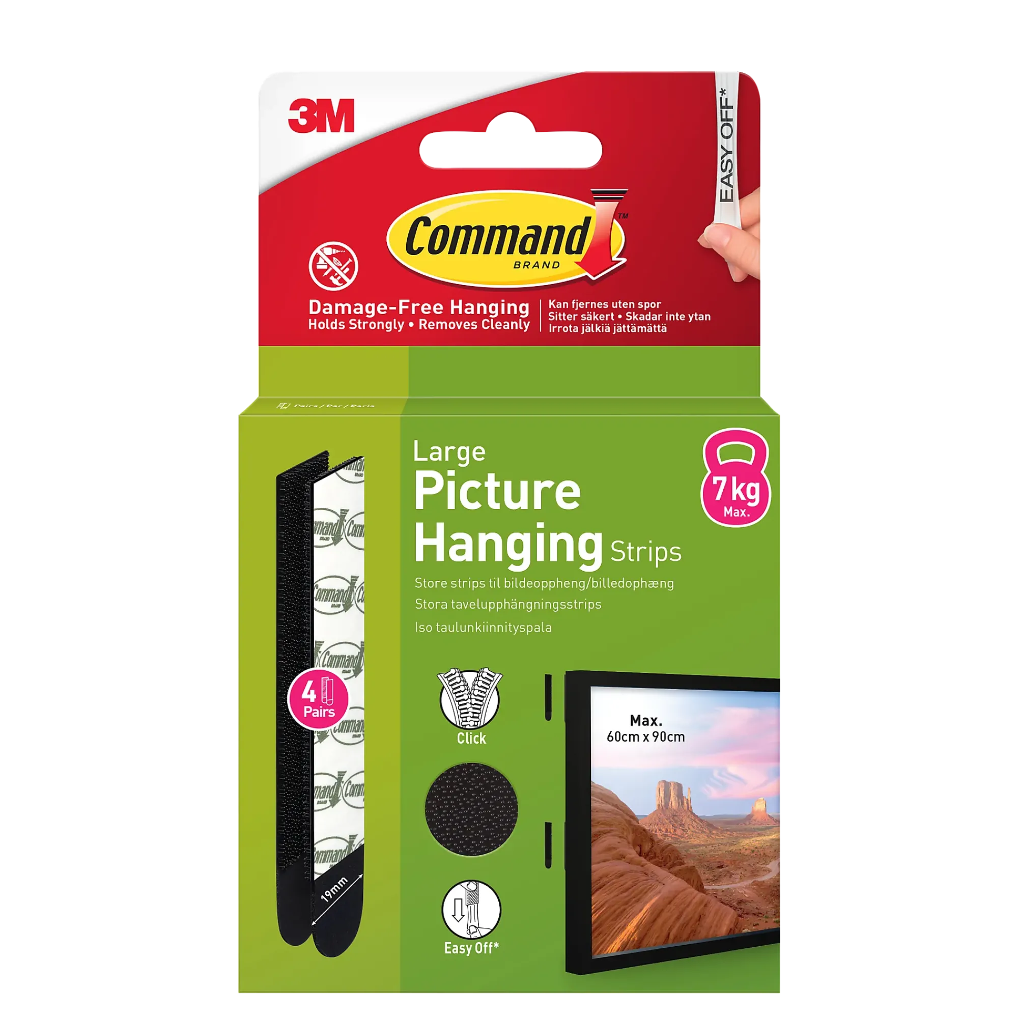 Strips for oppheng av bilder stor 4 par/8 strips-Command Best