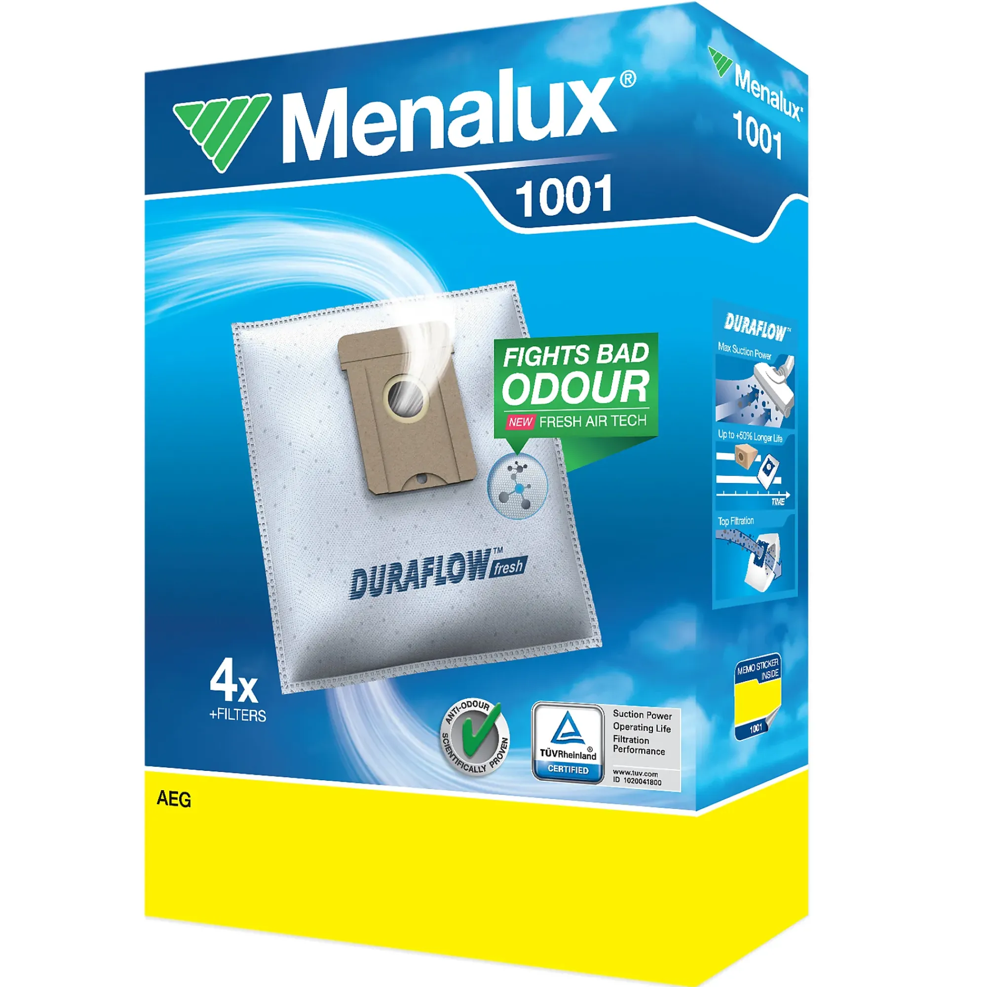 STØVSUGERPOSE 1001 4STK-Menalux Online
