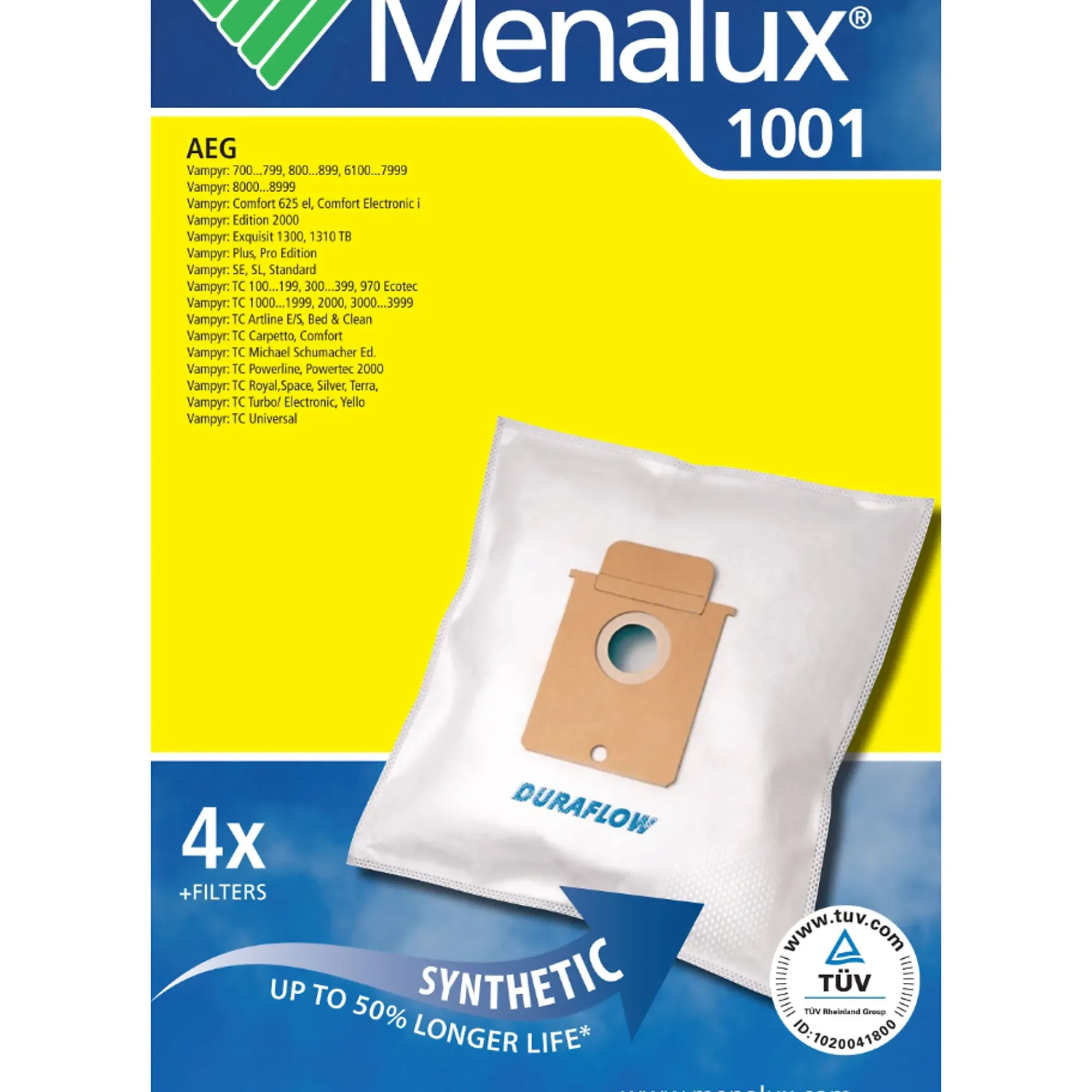 STØVSUGERPOSE 1001 4STK-Menalux Online