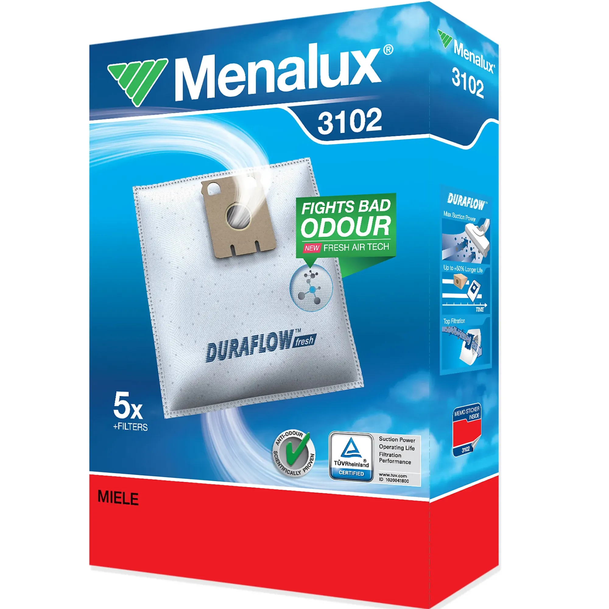 STØVSUGERPOSE 3102 5STK-Menalux Discount