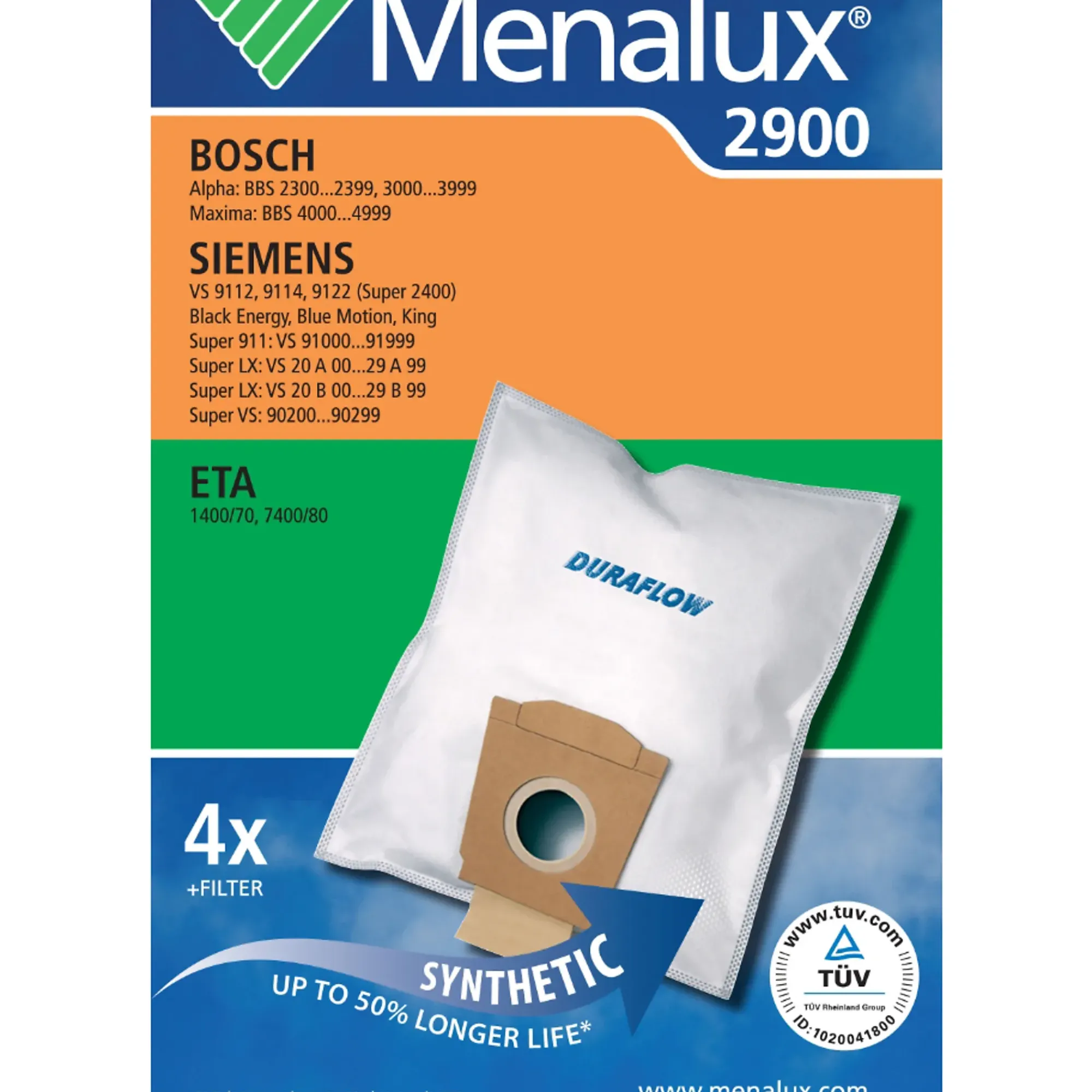 STØVSUGERPOSE 2900 4STK-Menalux Discount