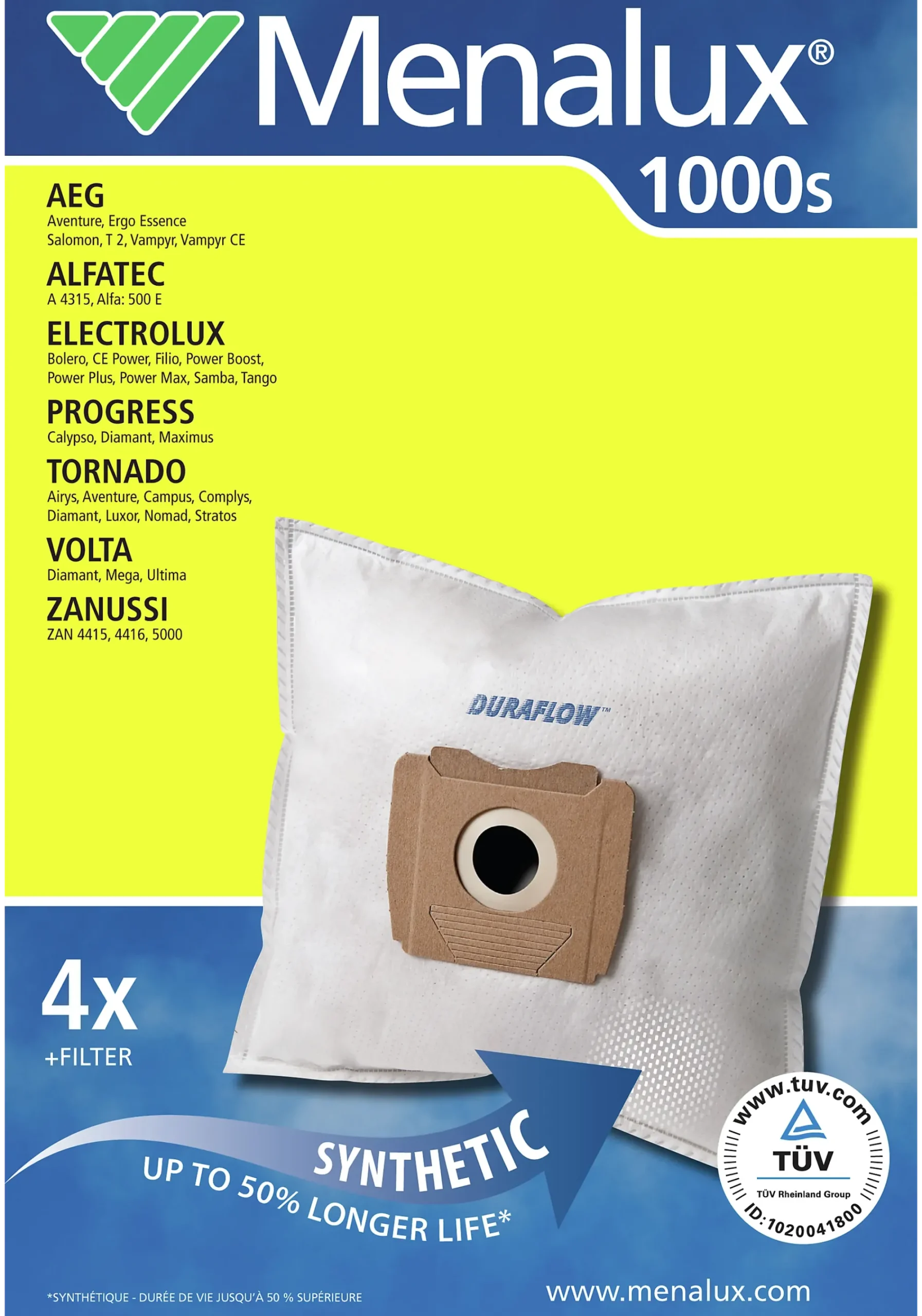 STØVSUGERPOSE T153 1000 4STK-Menalux New