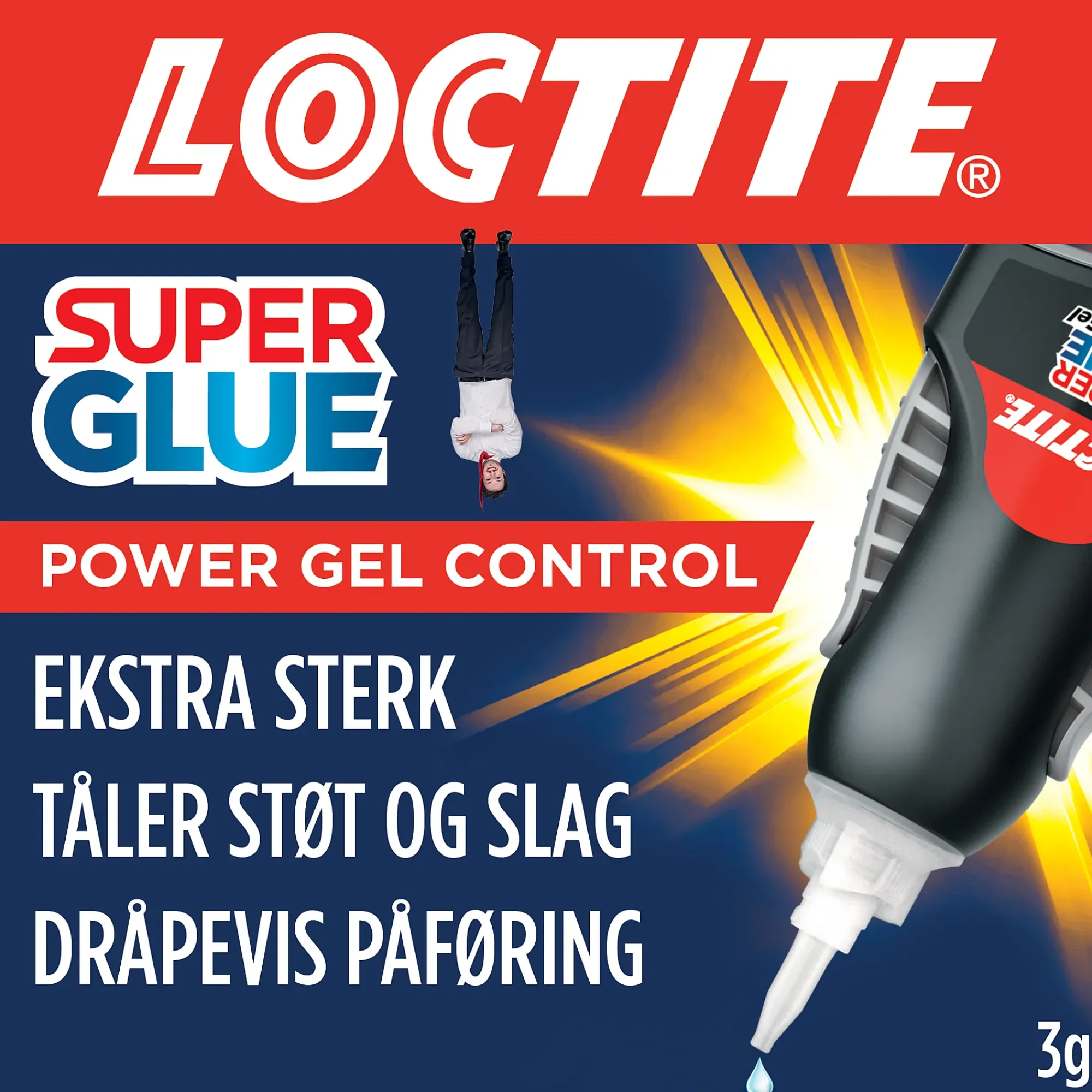 Superlim flex gummiforsterket 3g-Loctite