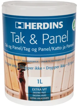 Tak & Panelhvit ekstra hvit 1l-Herdins Best