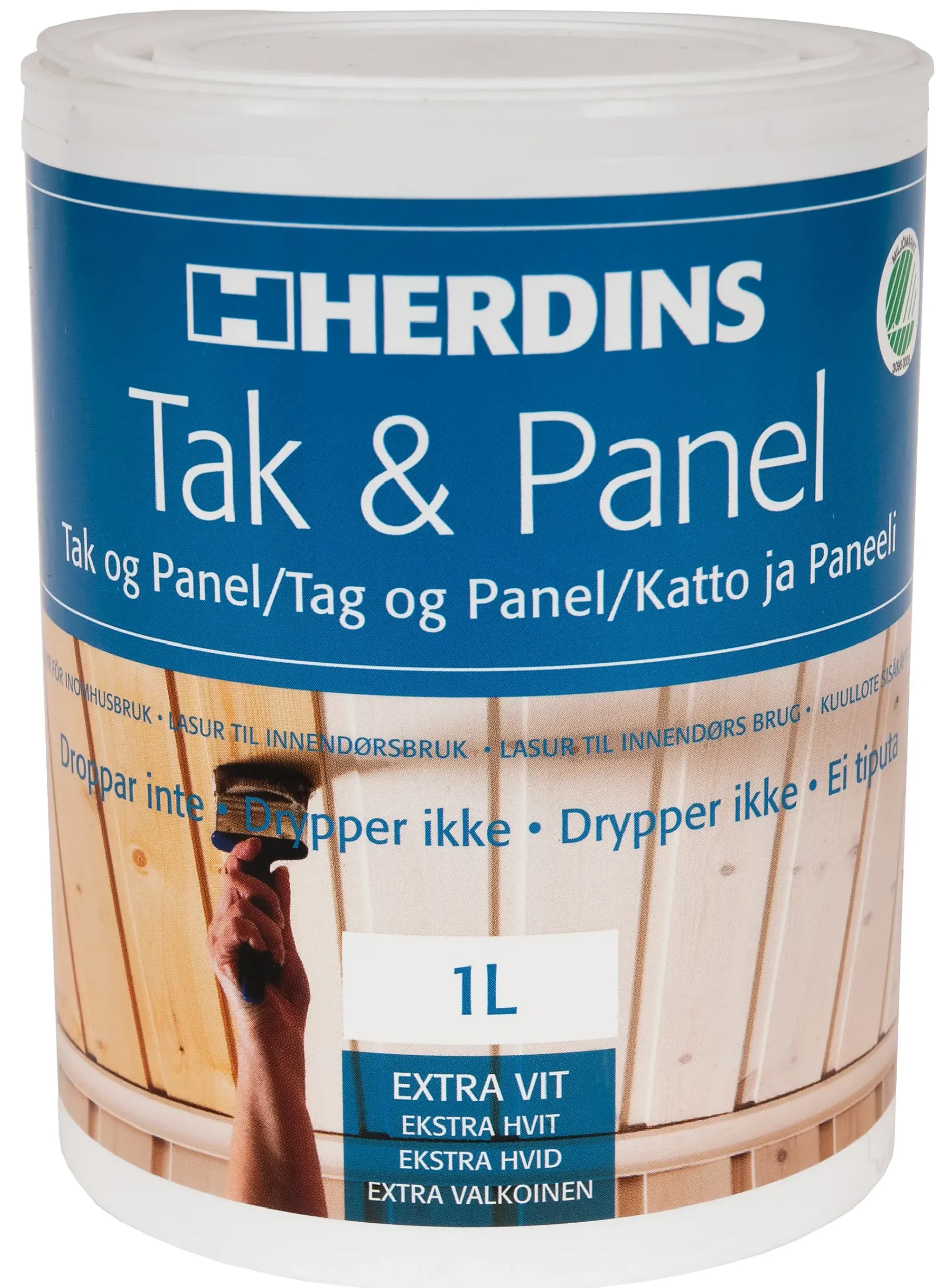 Tak & Panelhvit ekstra hvit 1l-Herdins Best