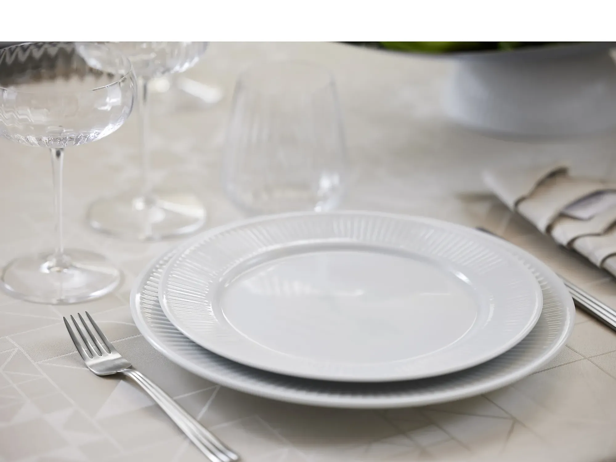 Tallerken flat Plissé 24cm-Pillivuyt