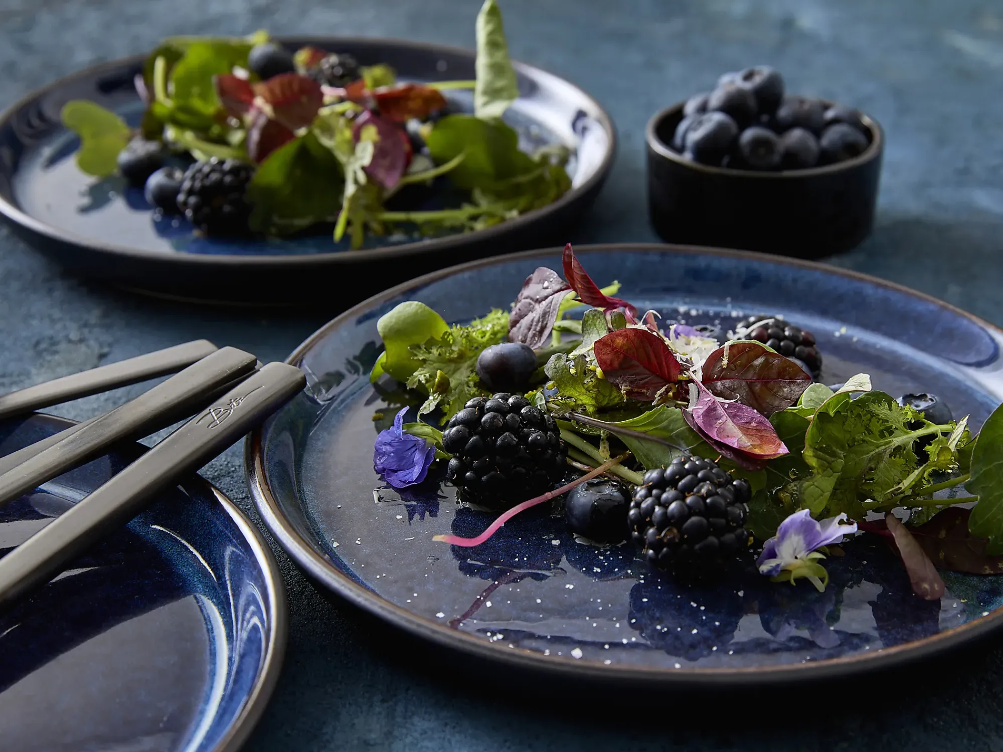Tallerken Gastro mørkblå/sort ø27cm-Bitz Outlet