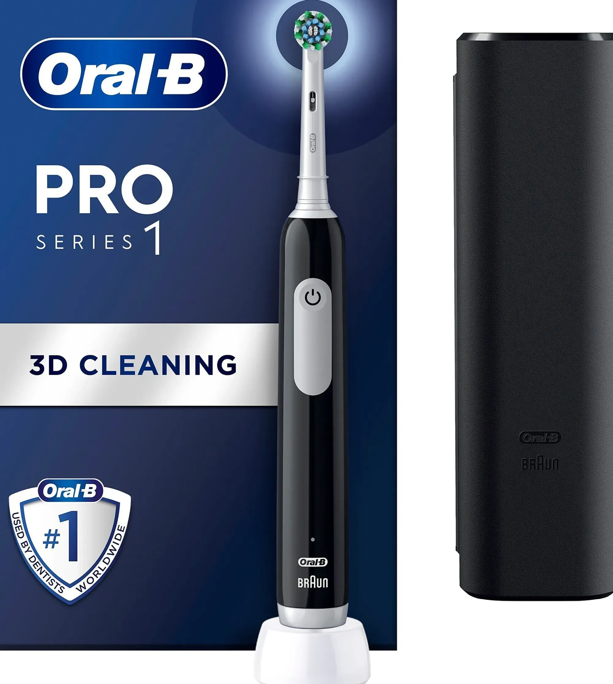 Tannbørste Pro 1 Elektrisk Cross Action sort med reiseetui-Oral b Online