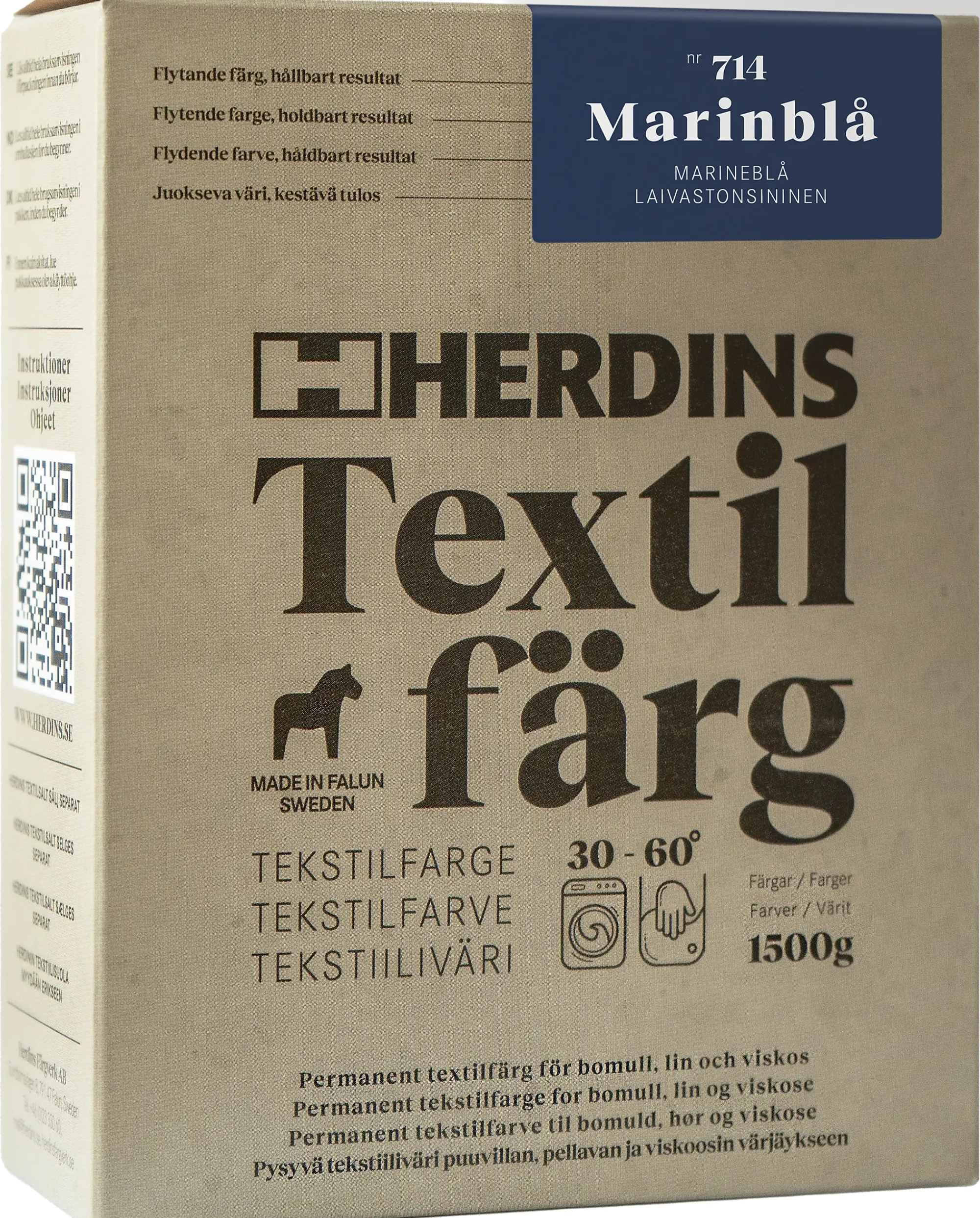TEKSTILFARGE 714 MARINEBLÅ 100ML-Herdins Outlet