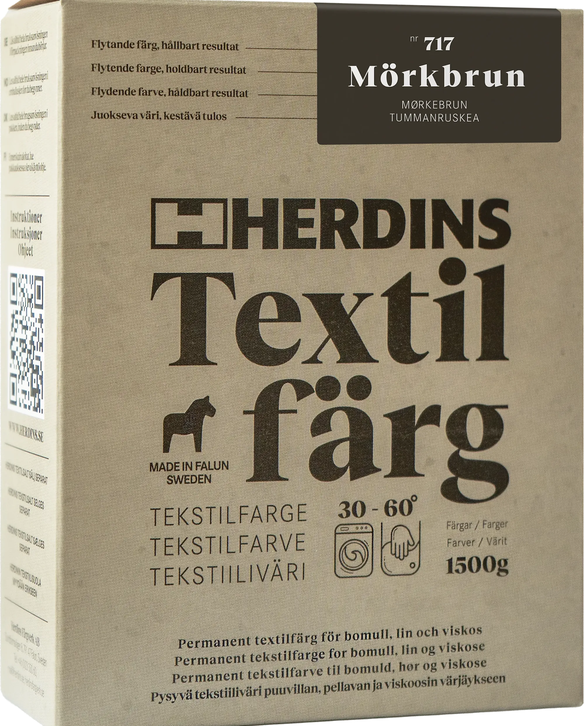 TEKSTILFARGE 717 MØRKEBRUN 100ML-Herdins Outlet