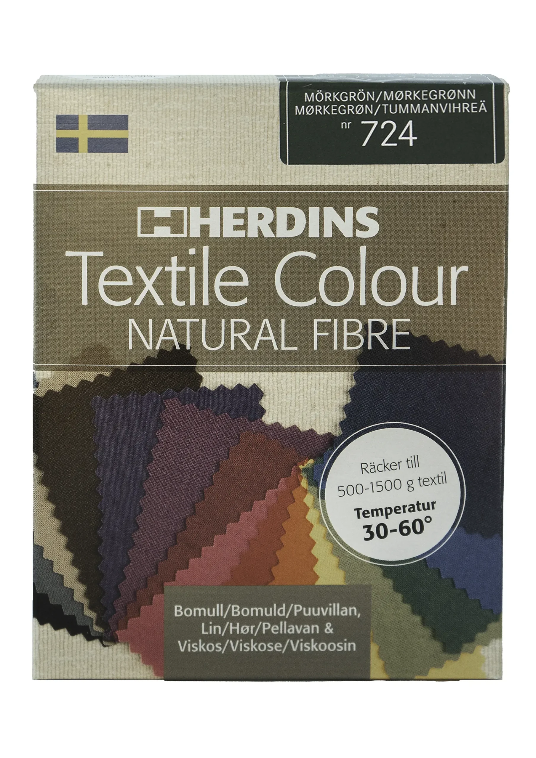 Tekstilfarge 724 Mørke-Herdins New