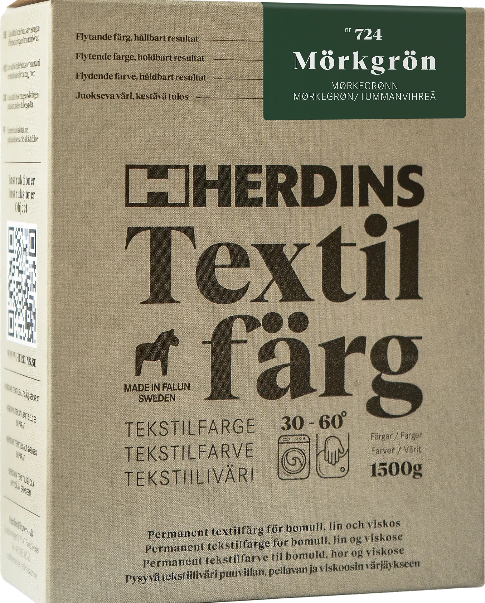 Tekstilfarge 724 Mørke-Herdins New