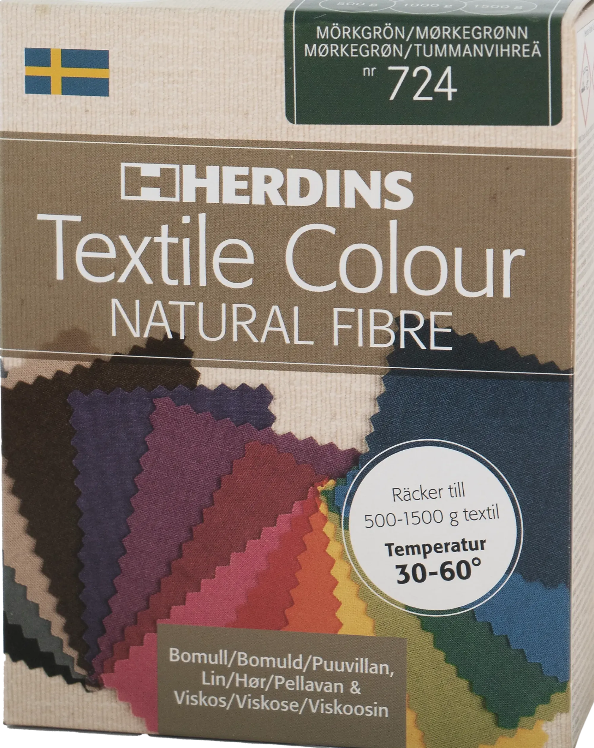 Tekstilfarge 724 Mørke-Herdins New