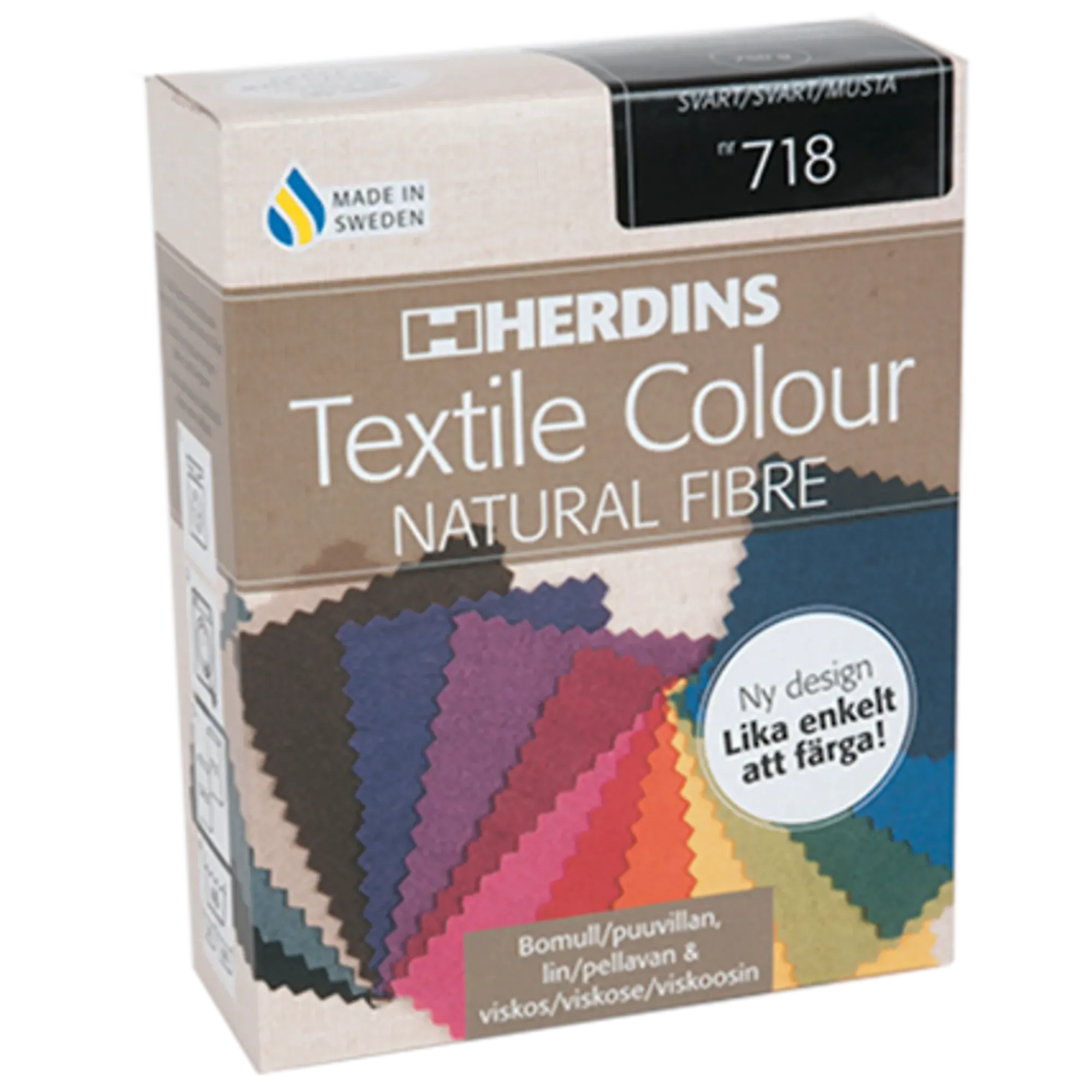 Tekstilfarge 718 svart 100ml-Herdins Discount