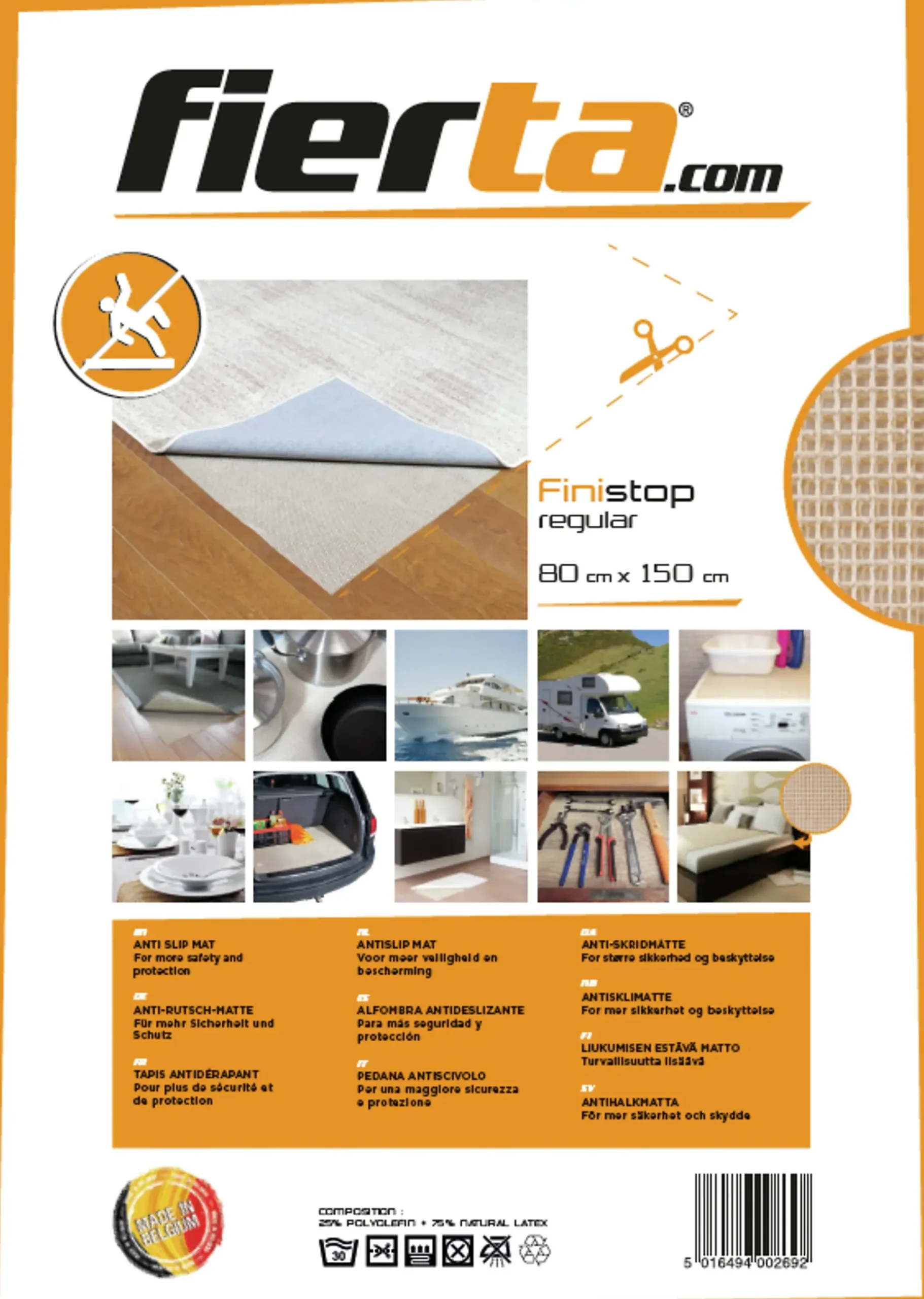 Teppeunderlag antiskli 80x150cm-Fierta Discount