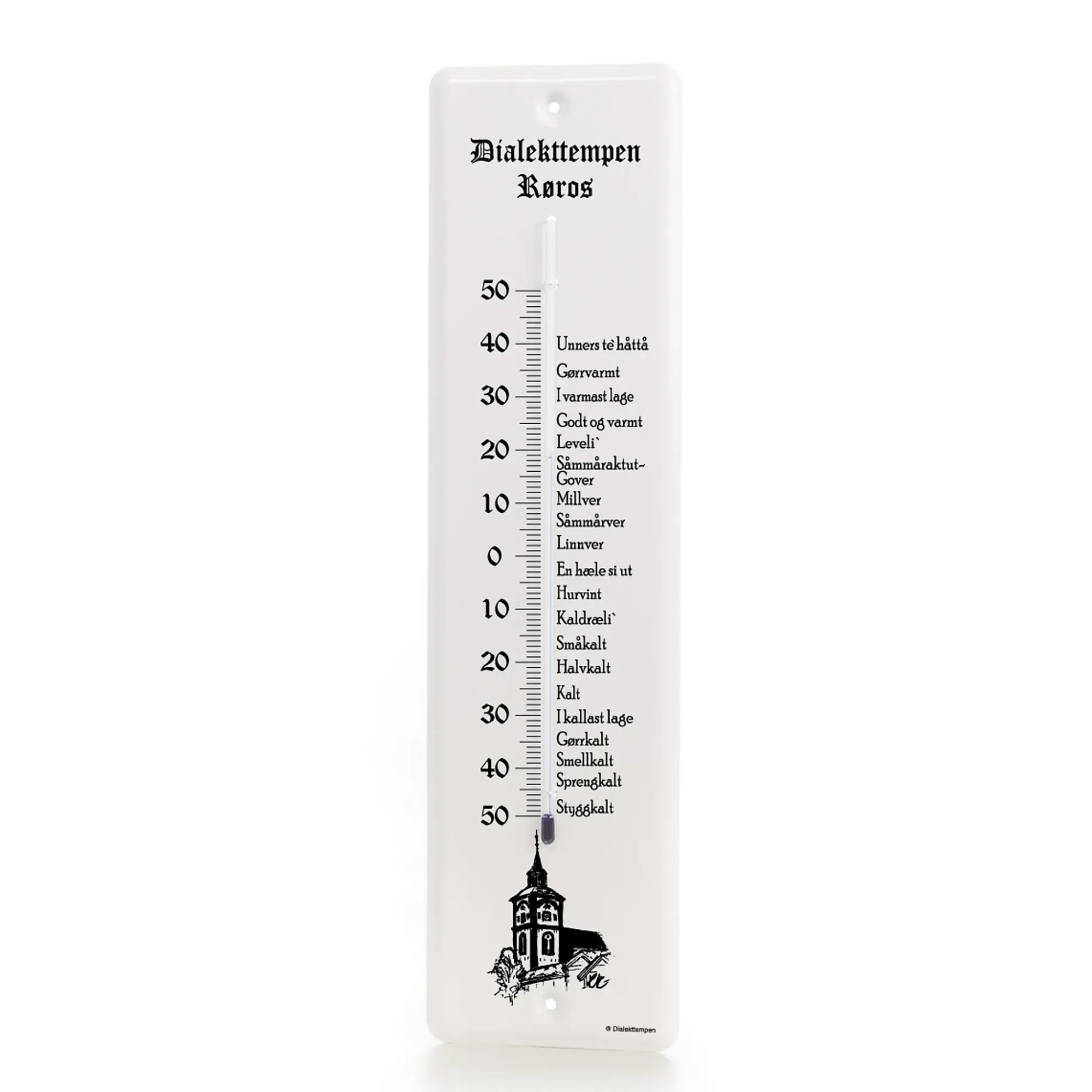 Termometer Dialekttempen 34X9cm- Clearance