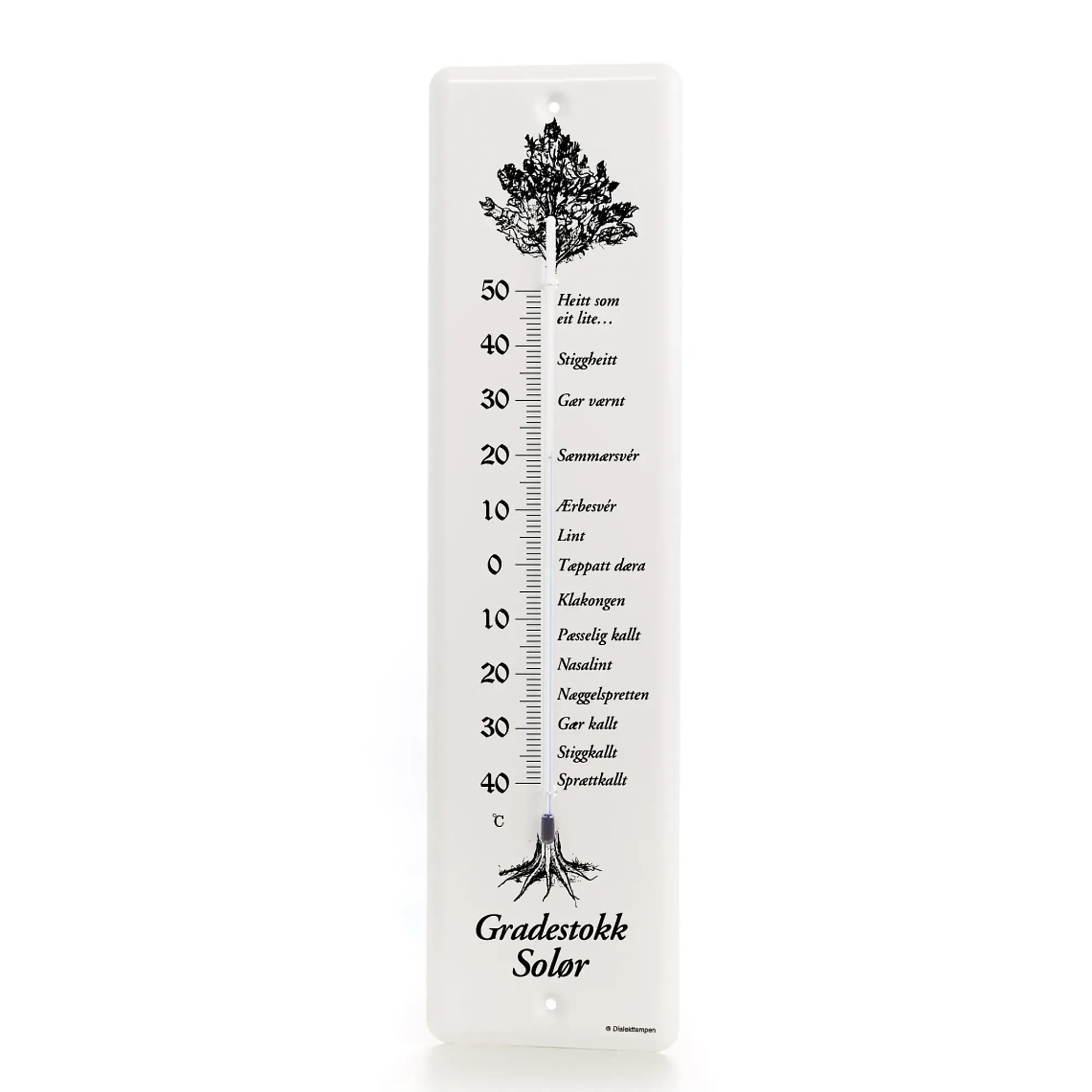 Termometer Dialekttempen 34X9cm- Clearance