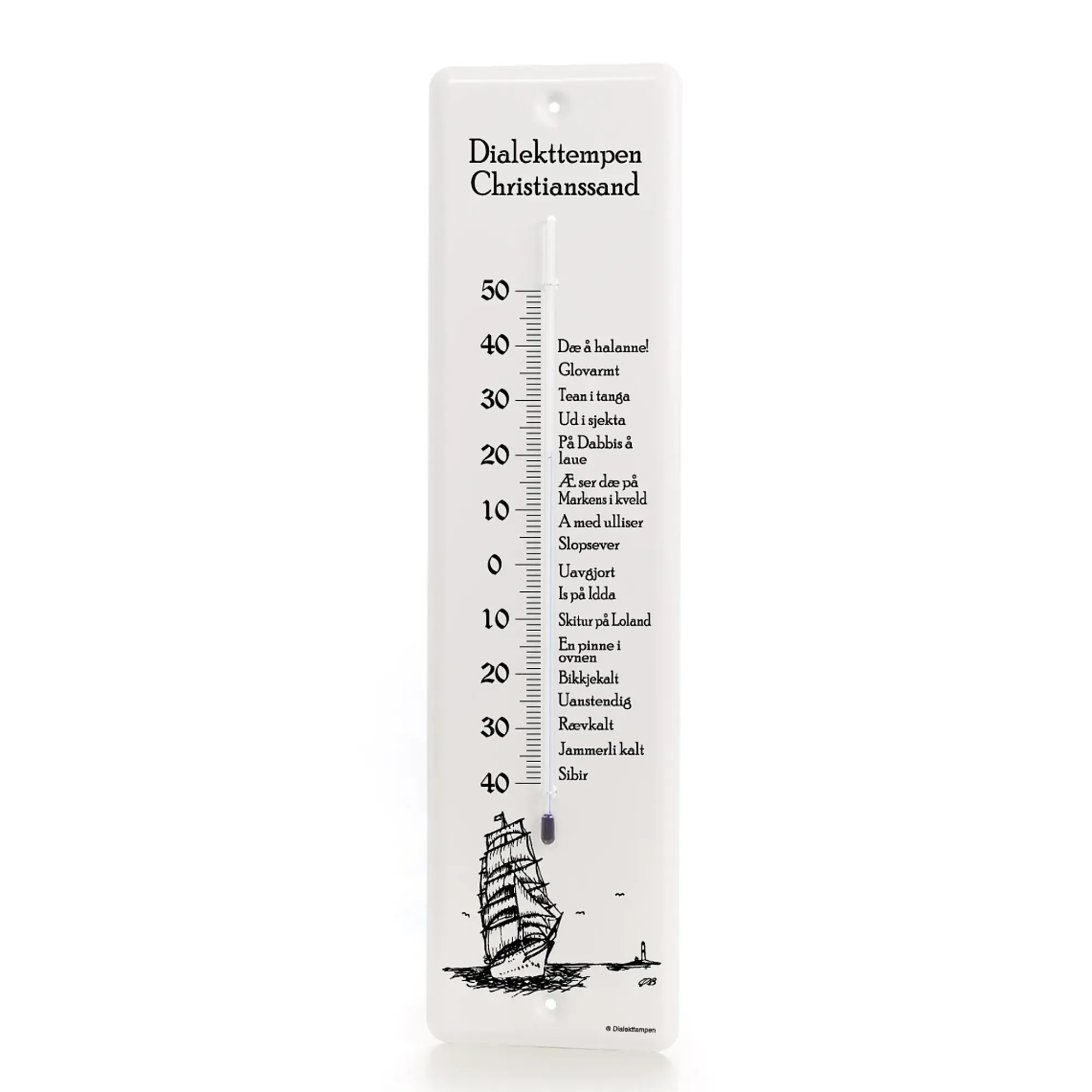 Termometer Dialekttempen 34X9cm- Clearance