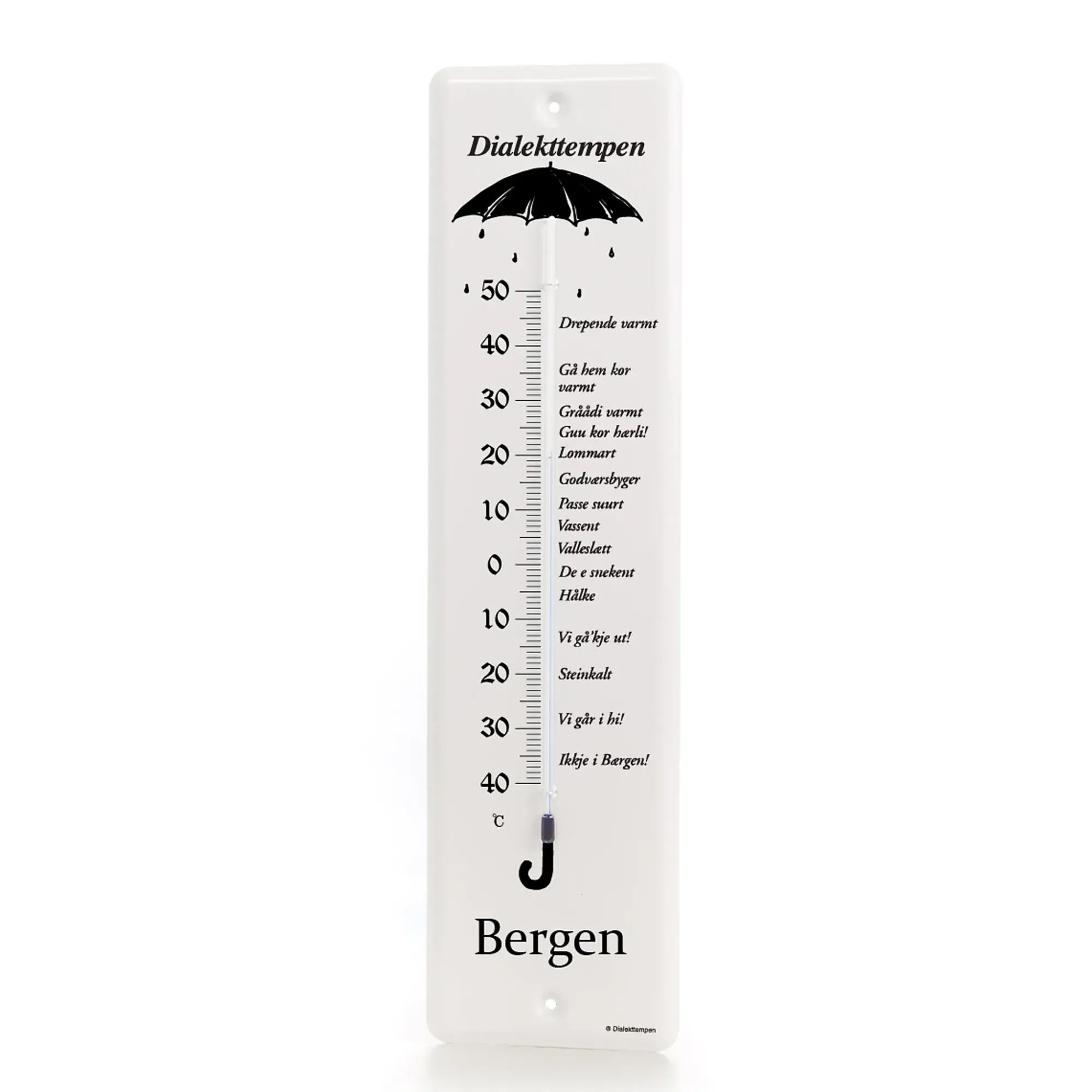 Termometer Dialekttempen 34X9cm- Clearance