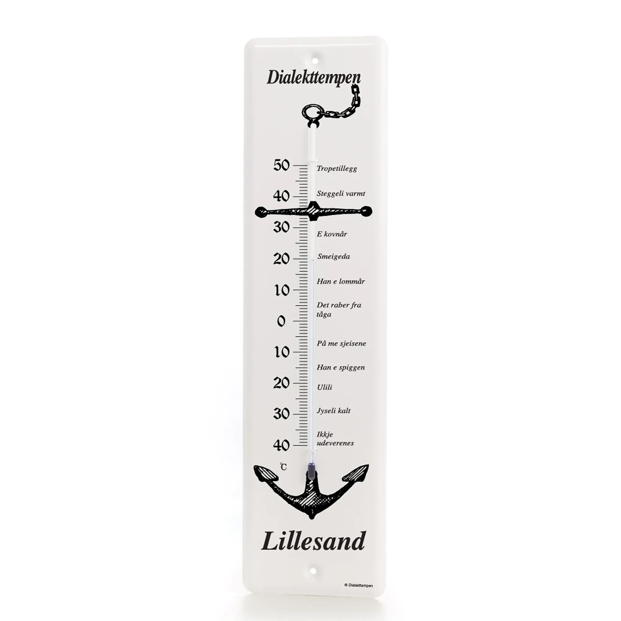 Termometer Dialekttempen 34X9cm- Clearance