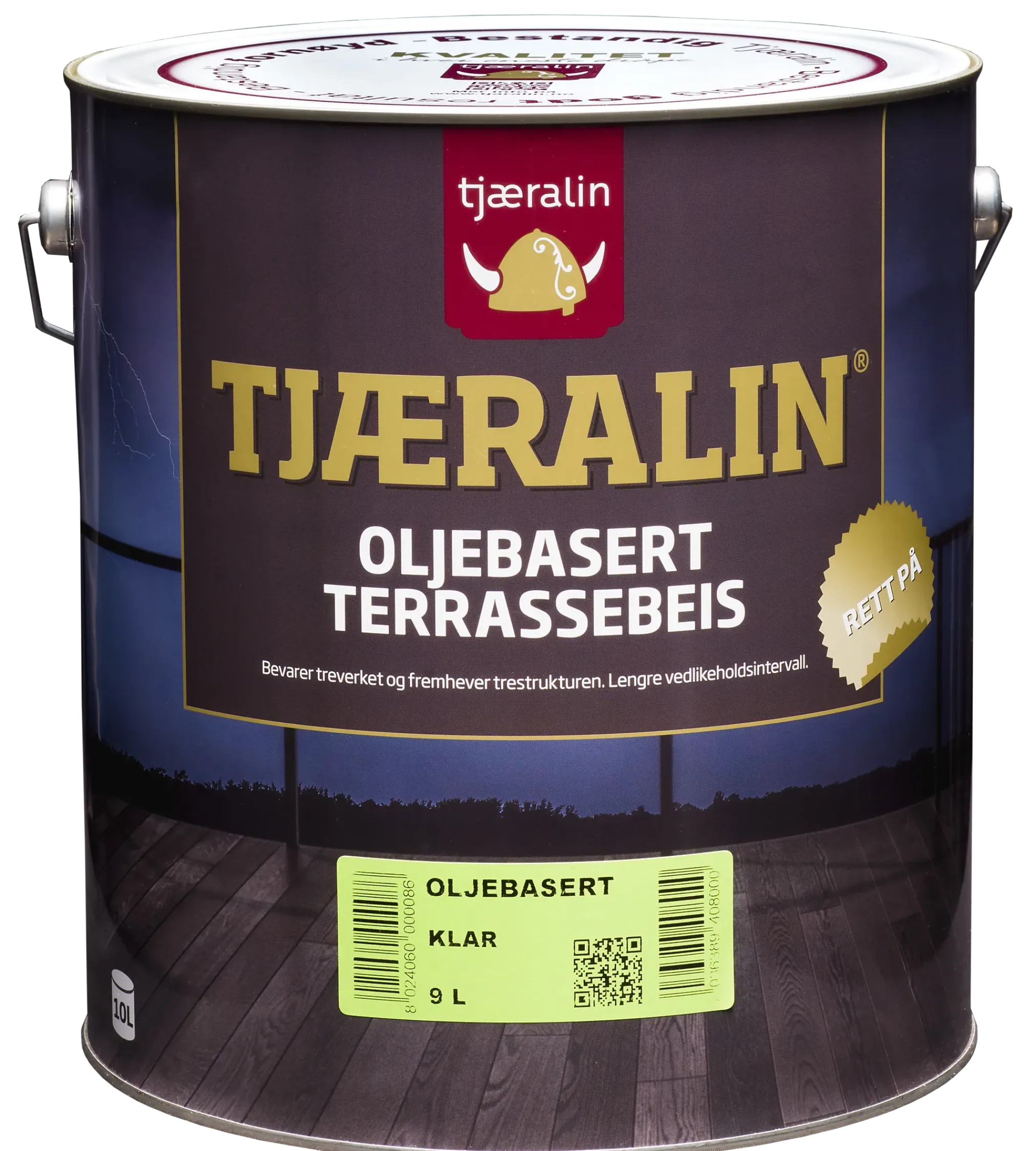 Terrassebeis 9l olje klar-Tjæralin