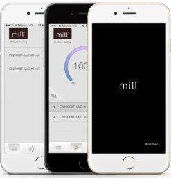 TERRASSEVARMER INFRARØD 2000W MED APP-Mill Hot