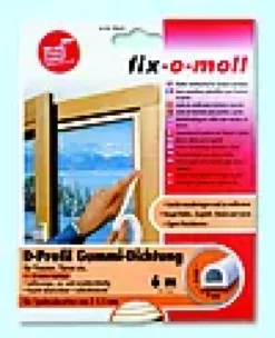 Tetningslist D 6m/9/6mm brun-Fix O Moll Hot