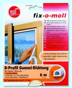 Tetningslist D 6m/9/6mm brun-Fix O Moll Hot