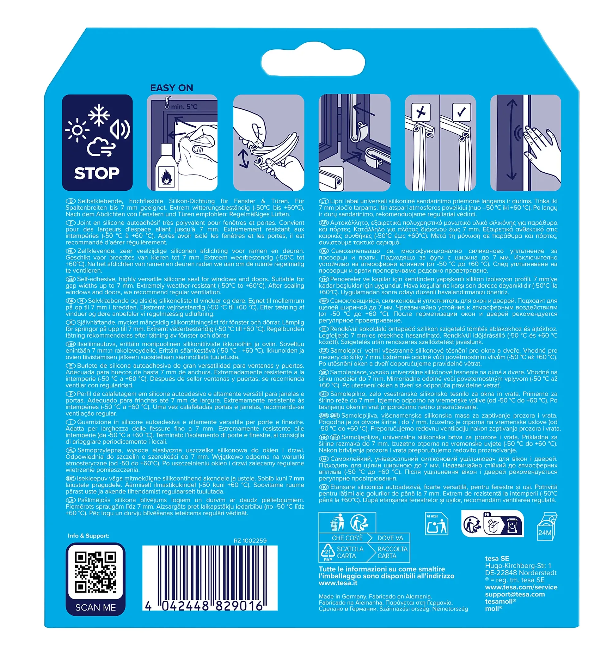Tetningslist silikon 6m-Tesa Online
