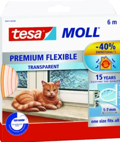 Tetningslist silikon 6m transparent-Tesa Best
