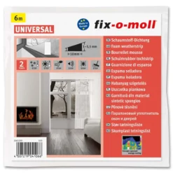 Tetningslist skum 6m/10/4mm hvit-Fix O Moll