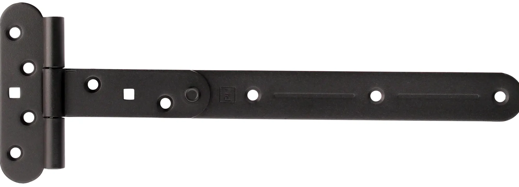 T-hengsel 310mm finstruktur svart med rustfri A4 tapp-Pn Beslag Online