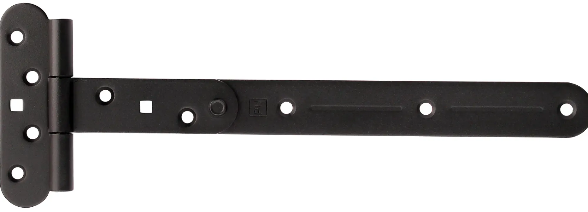 T-hengsel 310mm finstruktur svart med rustfri A4 tapp-Pn Beslag Online