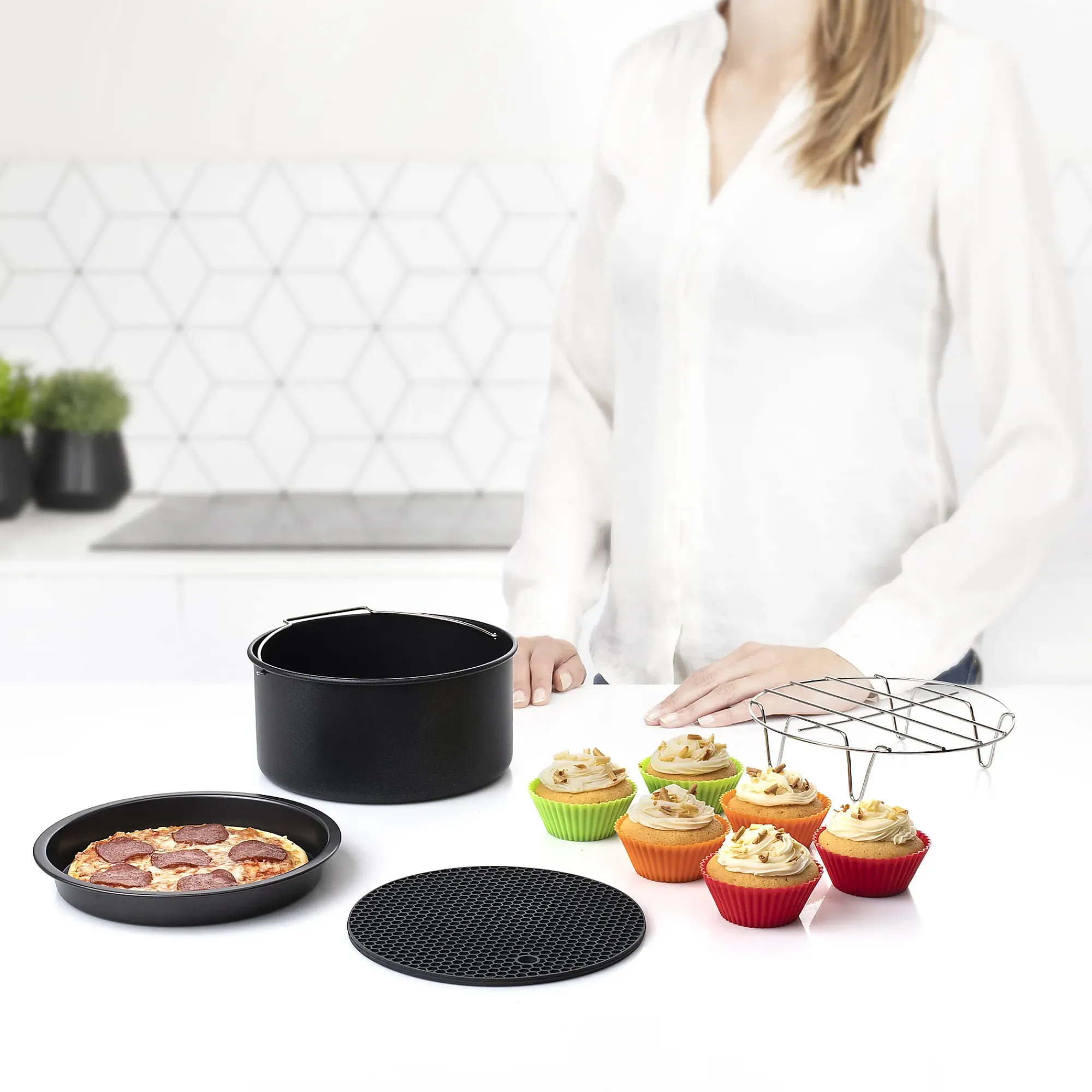 TILBEHØRSETT AIRFRYER 10DELER-Princess New